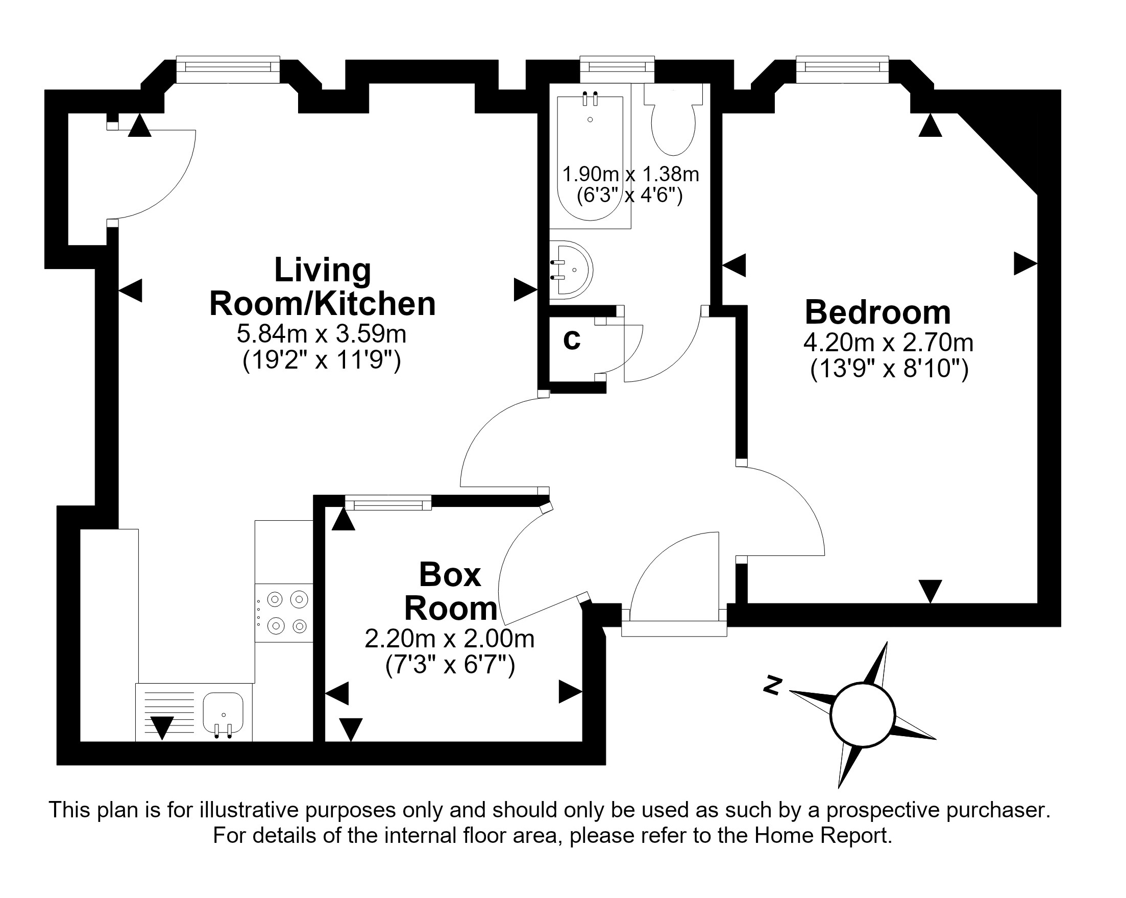 3 (2F1), Millar Place, Morningside, Edinburgh floorplan