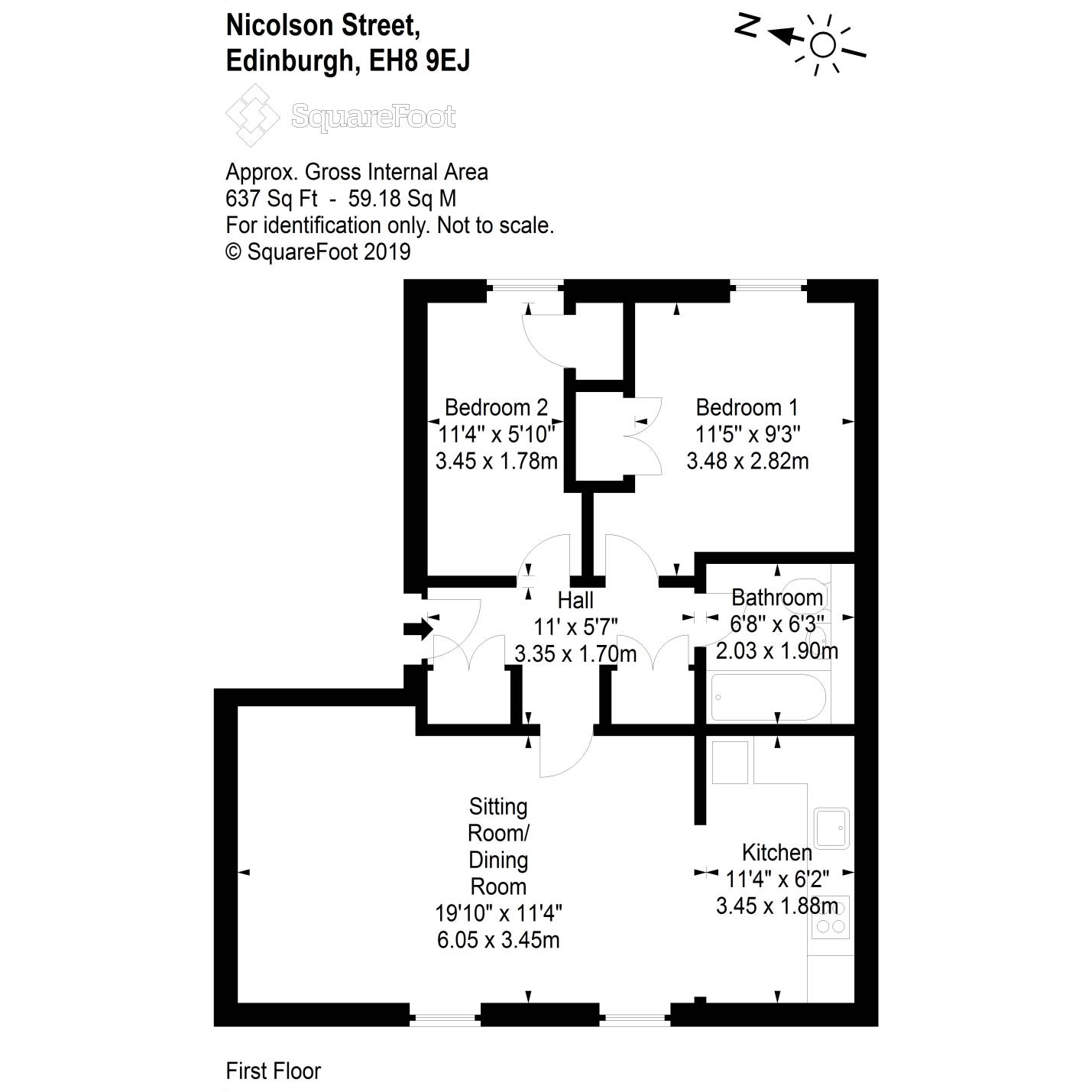 2 Bedrooms Flat for sale in 110/1 Nicolson Street, Newington EH8