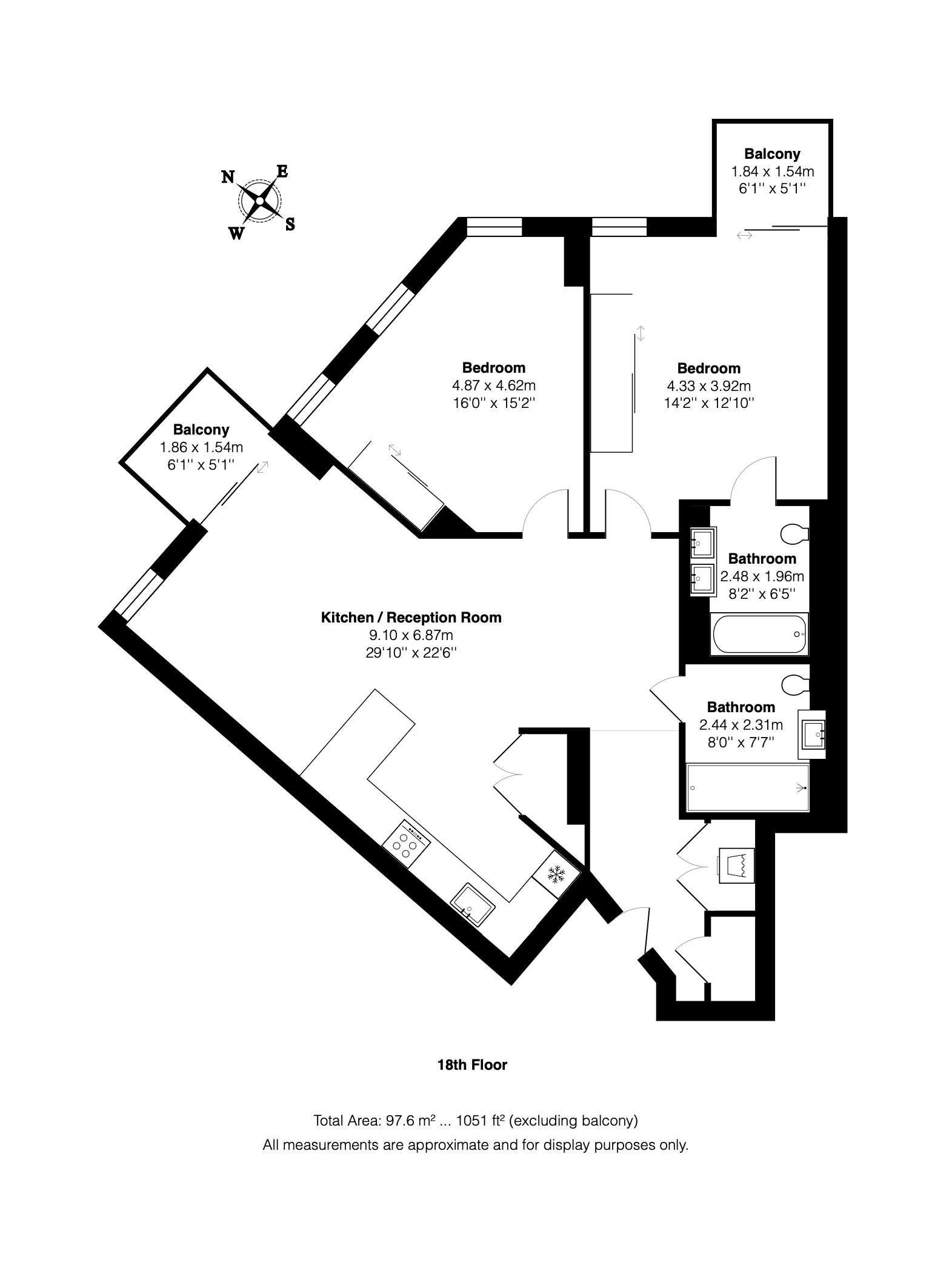 The Stage - 1810,, The Stage, London floorplan