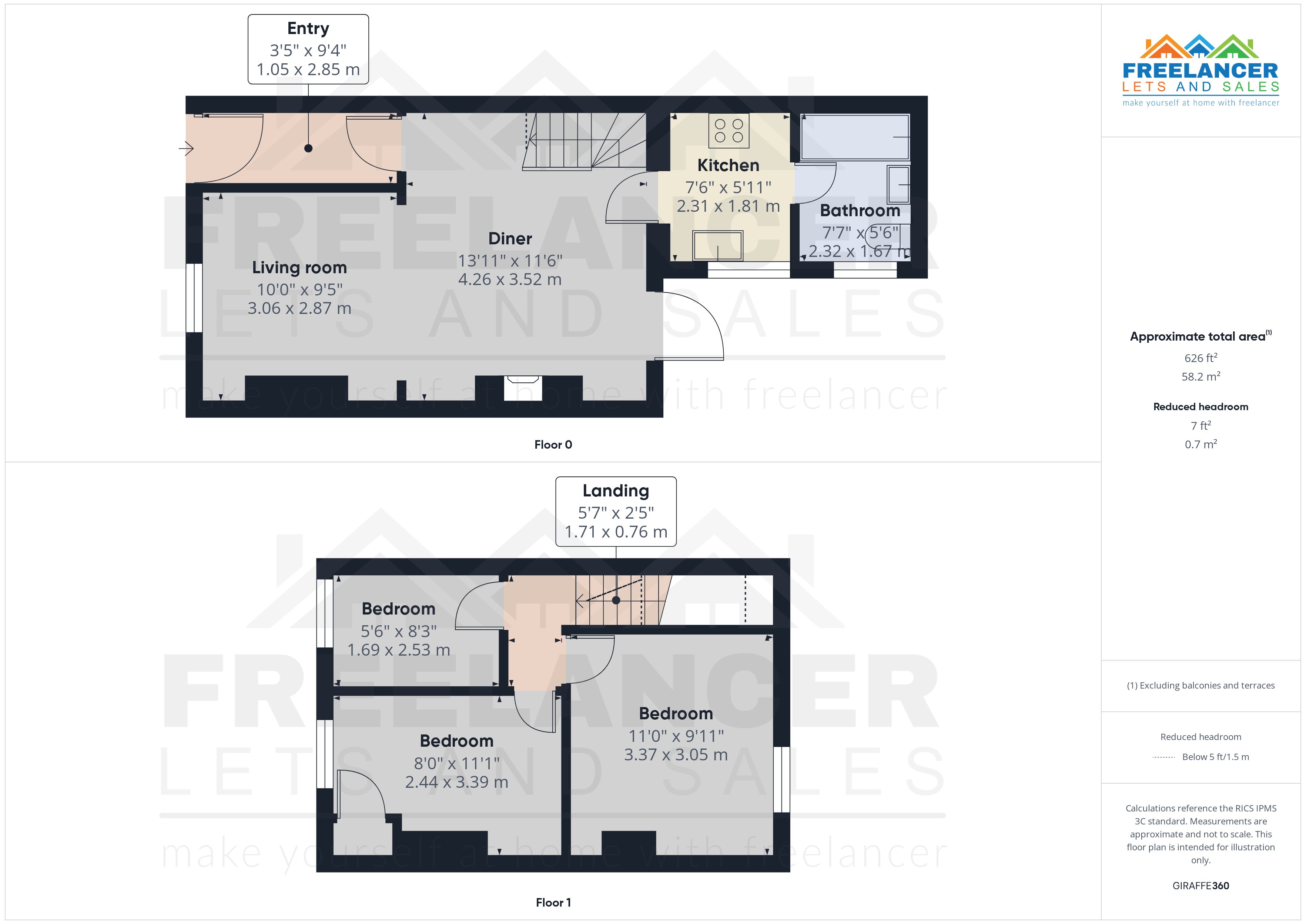 8, Clifton Square, Torfaen floorplan