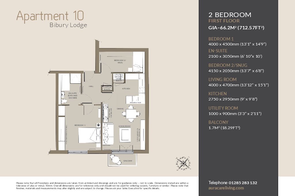 2 Bedrooms Flat to rent in Stratton Place, Stratton, Cirencester GL7