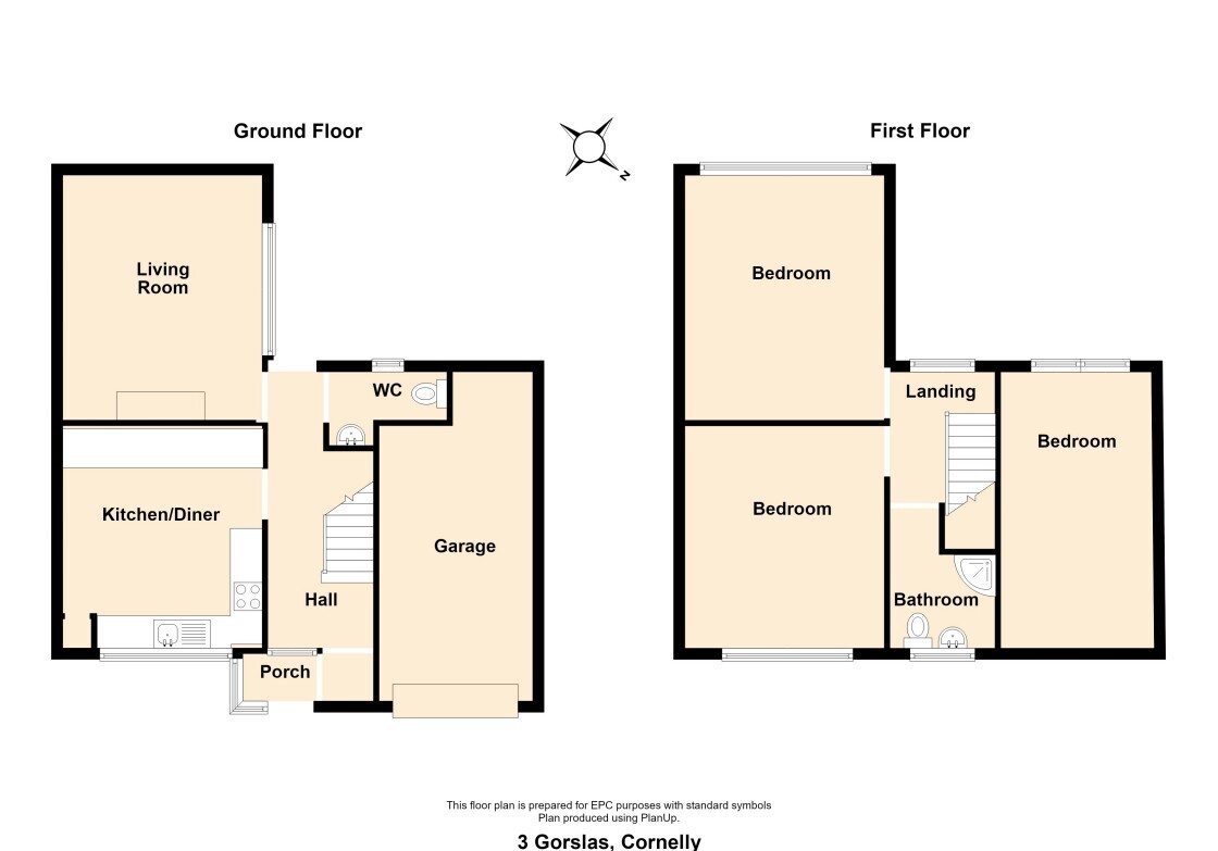 3, GORSLAS, NORTH CORNELLY floorplan