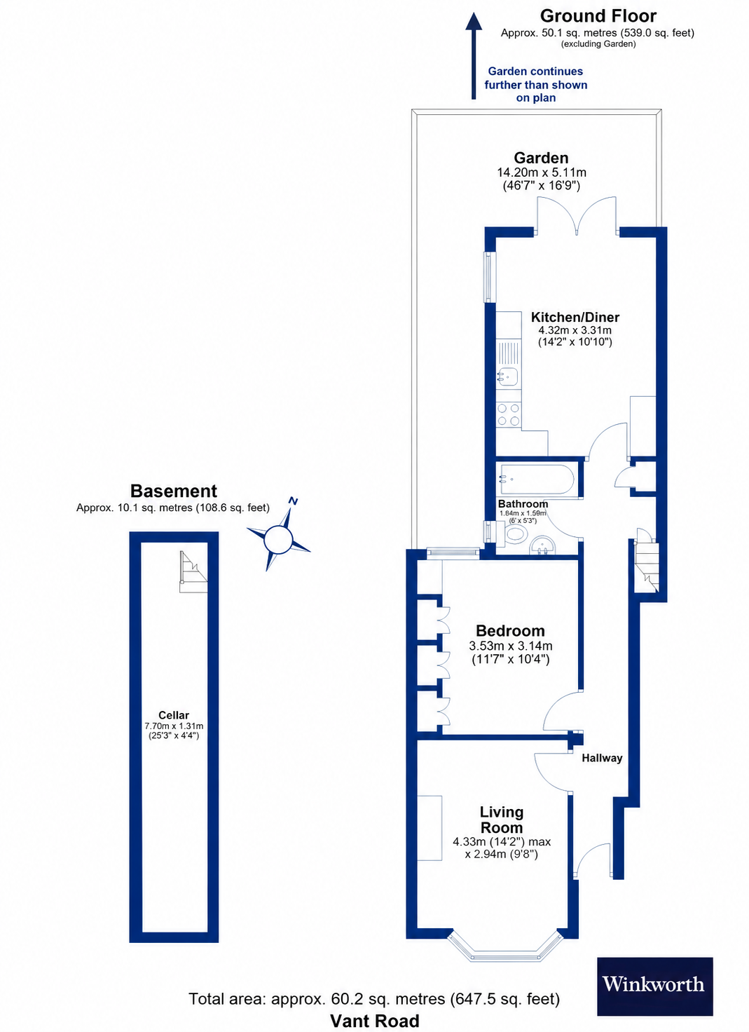 58, Vant Road, London floorplan