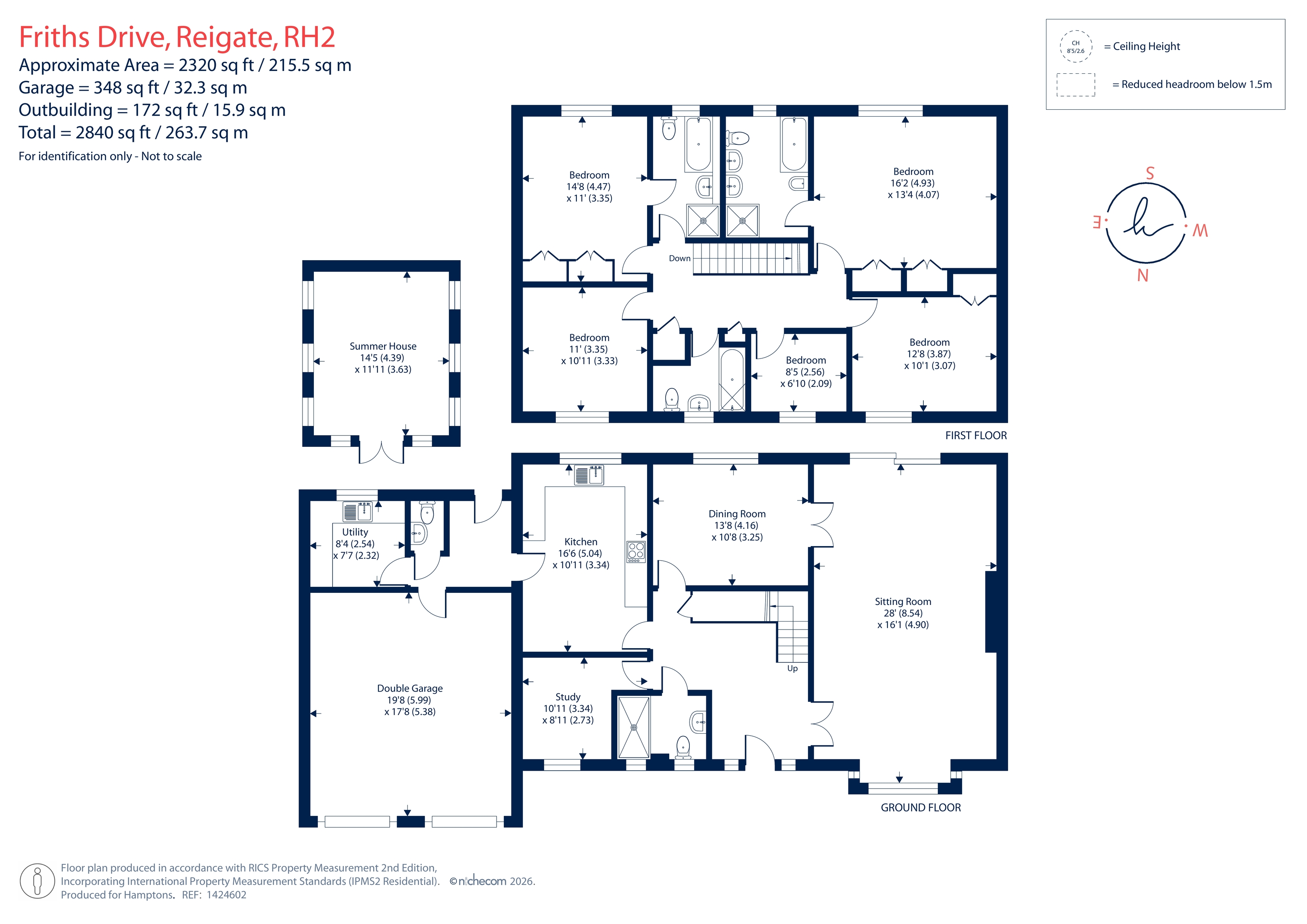14, Friths Drive, Reigate floorplan