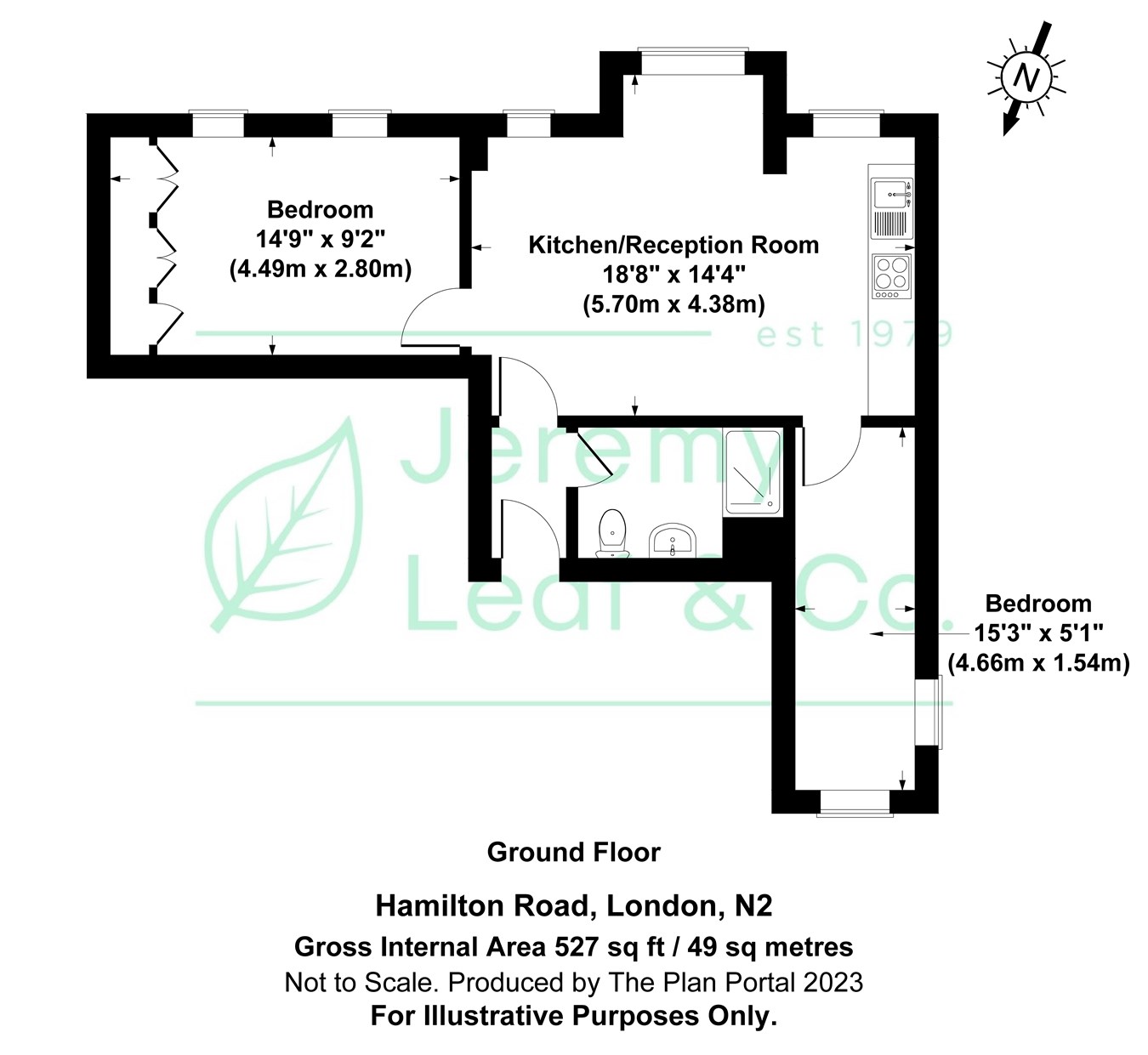 Hamilton Road, London N2, 2 bedroom flat for sale 64565747