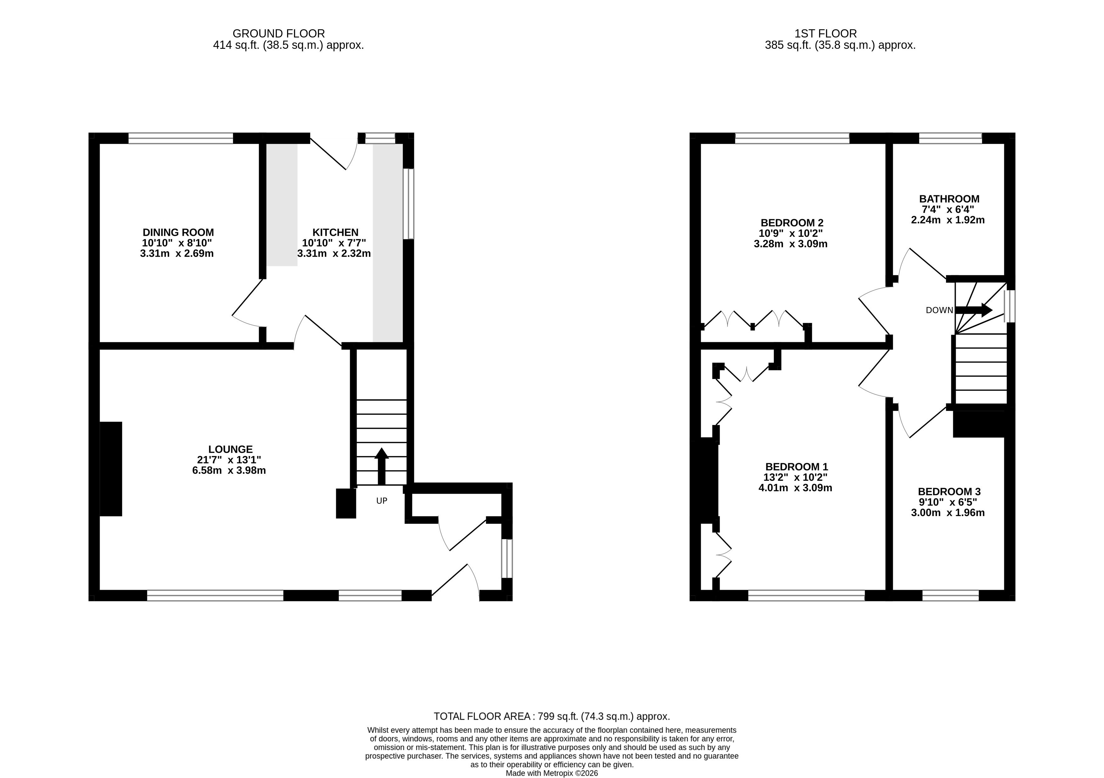 80, Hall Park Avenue, Leeds floorplan