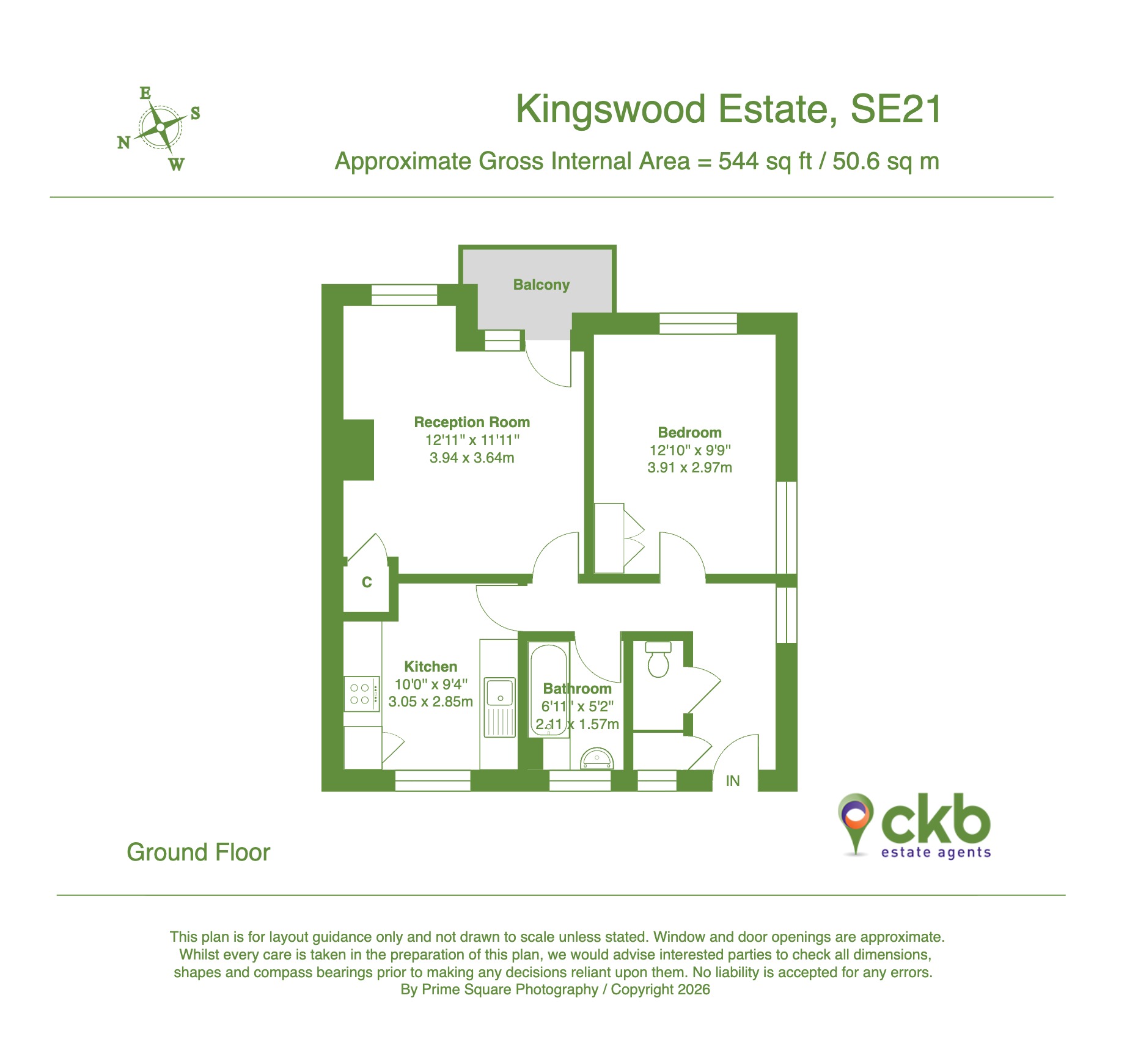12 Barker House, Kingswood Estate, London floorplan