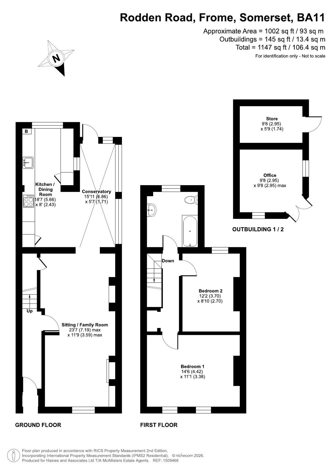146, Rodden Road, Somerset floorplan