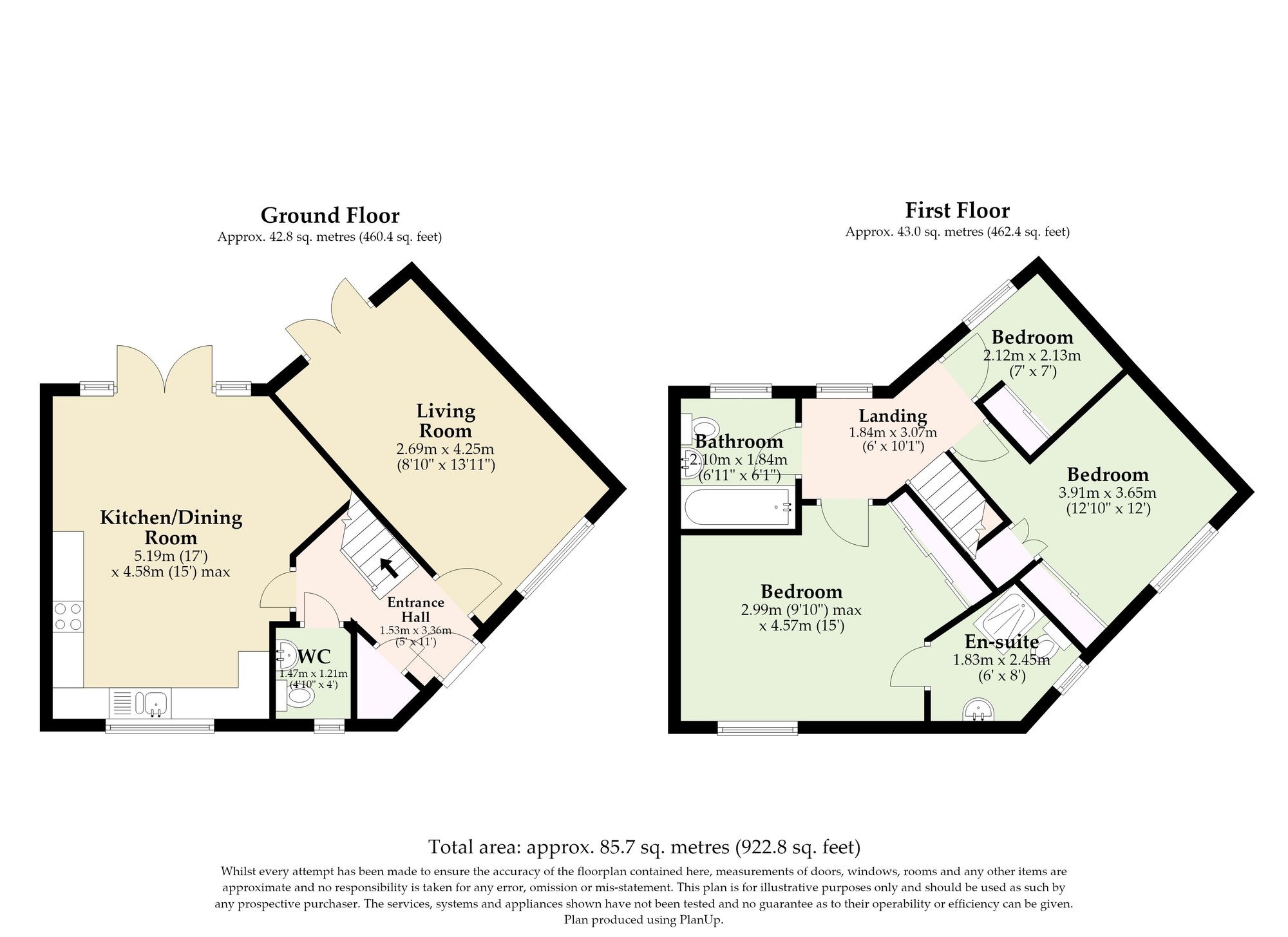 6 Chase Avenue, Bury St. Edmunds floorplan