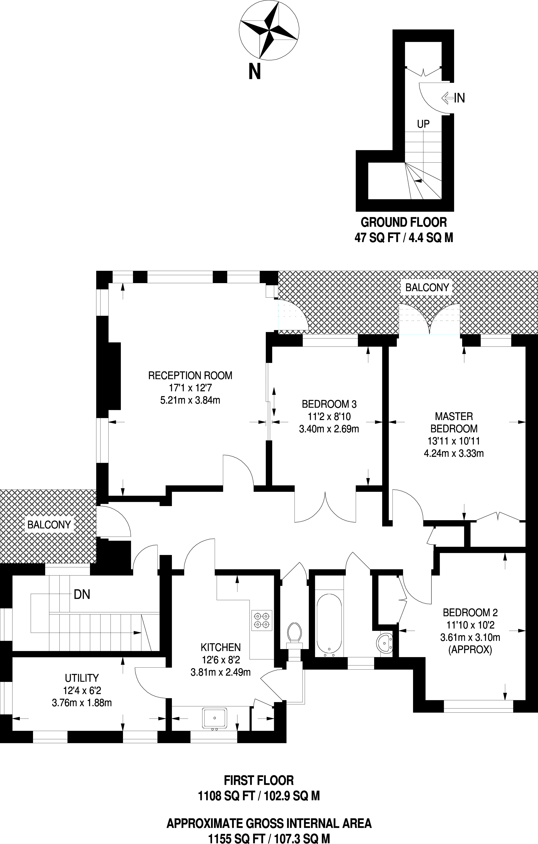 3 Bedrooms Flat to rent in Colebrook Close, West Hill, London SW15