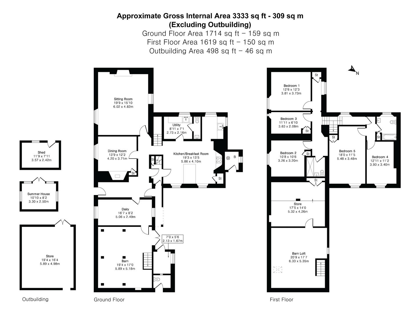 Week Farm House, North Tawton floorplan