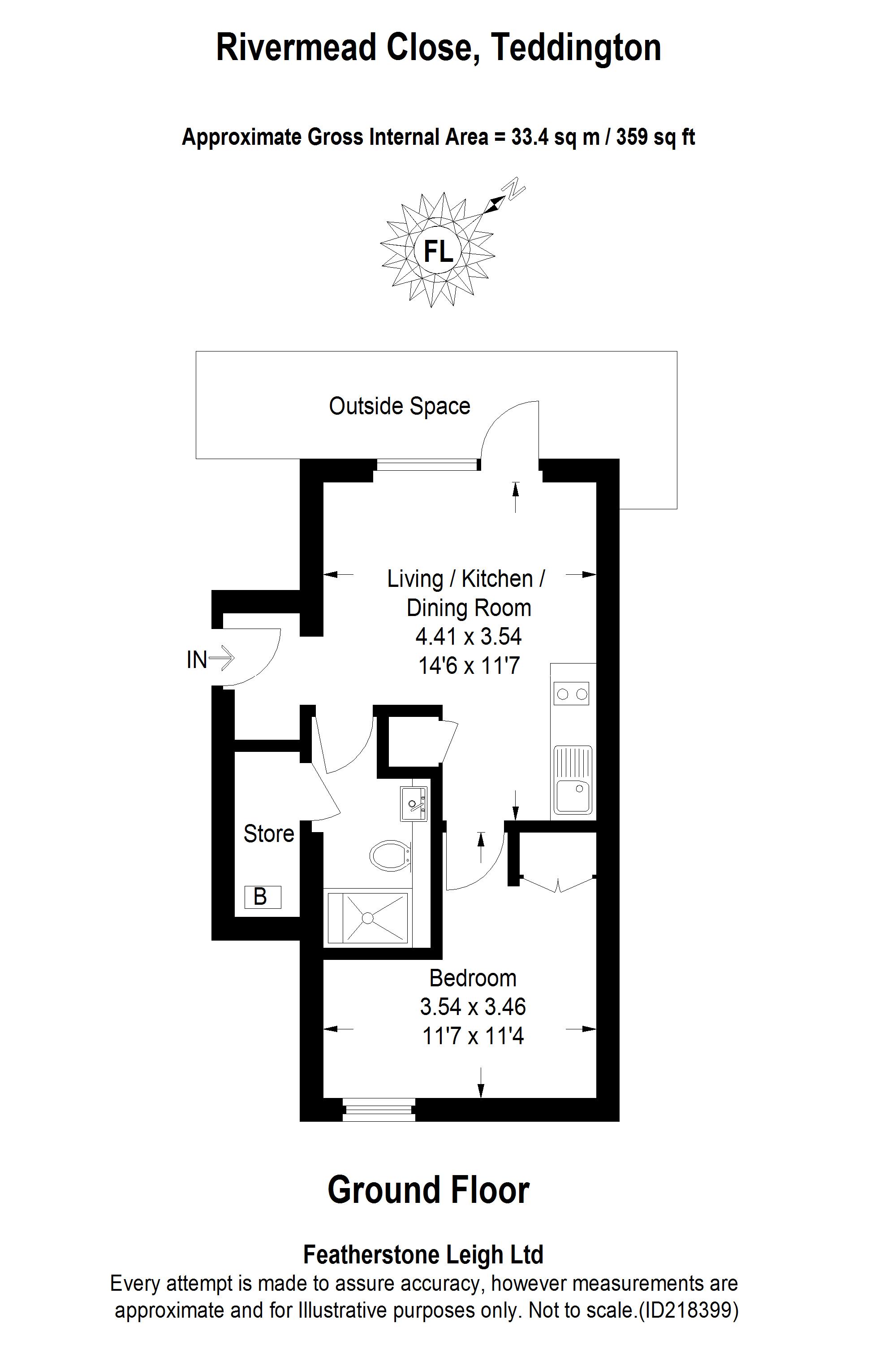 1 Bedrooms Flat for sale in Rivermead Close, Teddington TW11