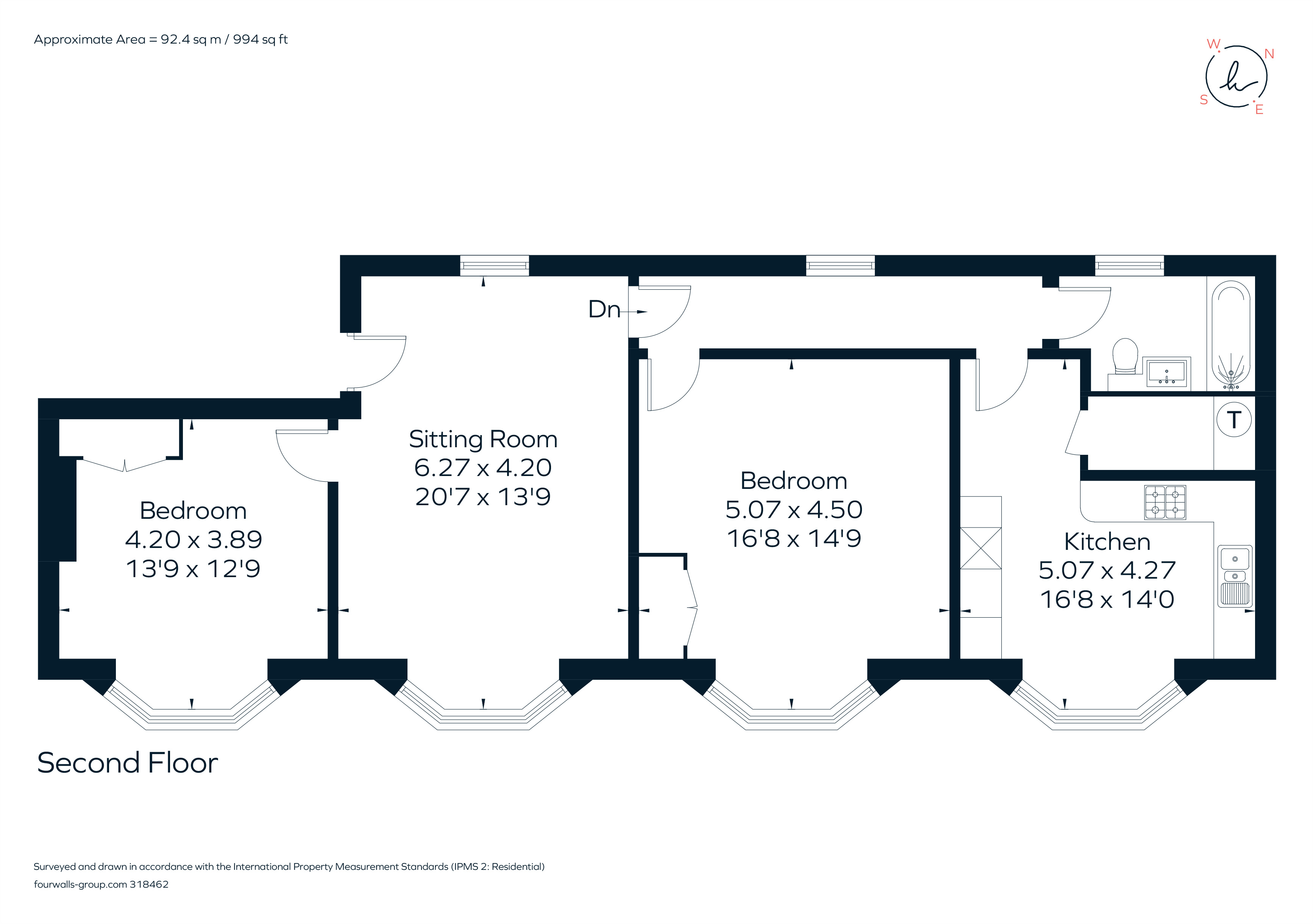 Flat B, 134, High Street, Marlborough floorplan