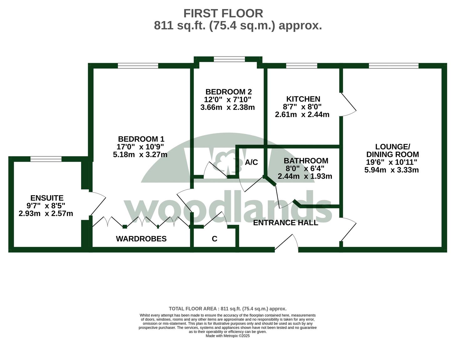 Flat 16 Holmesdale Manor, 89, Ladbroke Road, Redhill floorplan