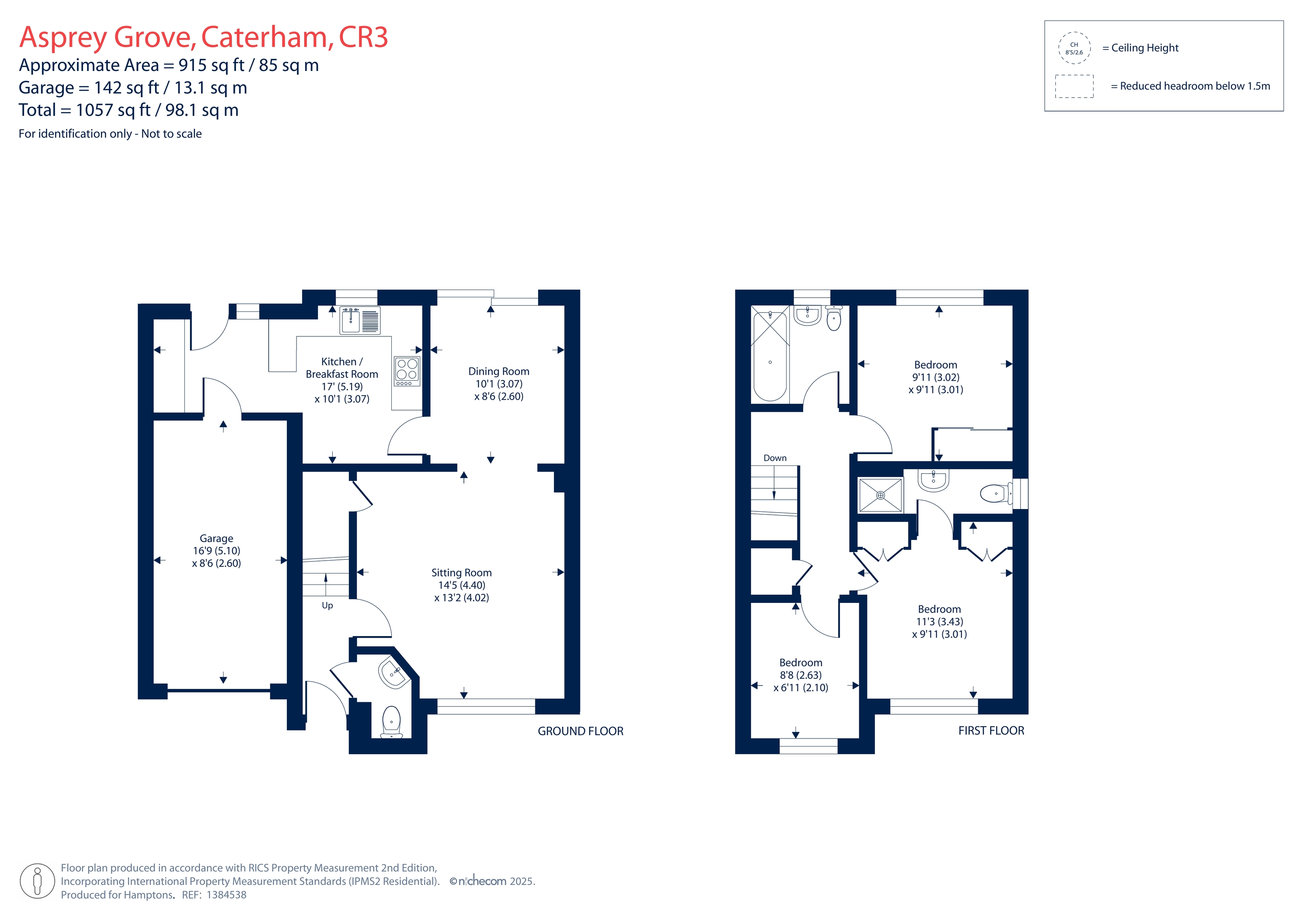 2, Asprey Grove, Caterham floorplan