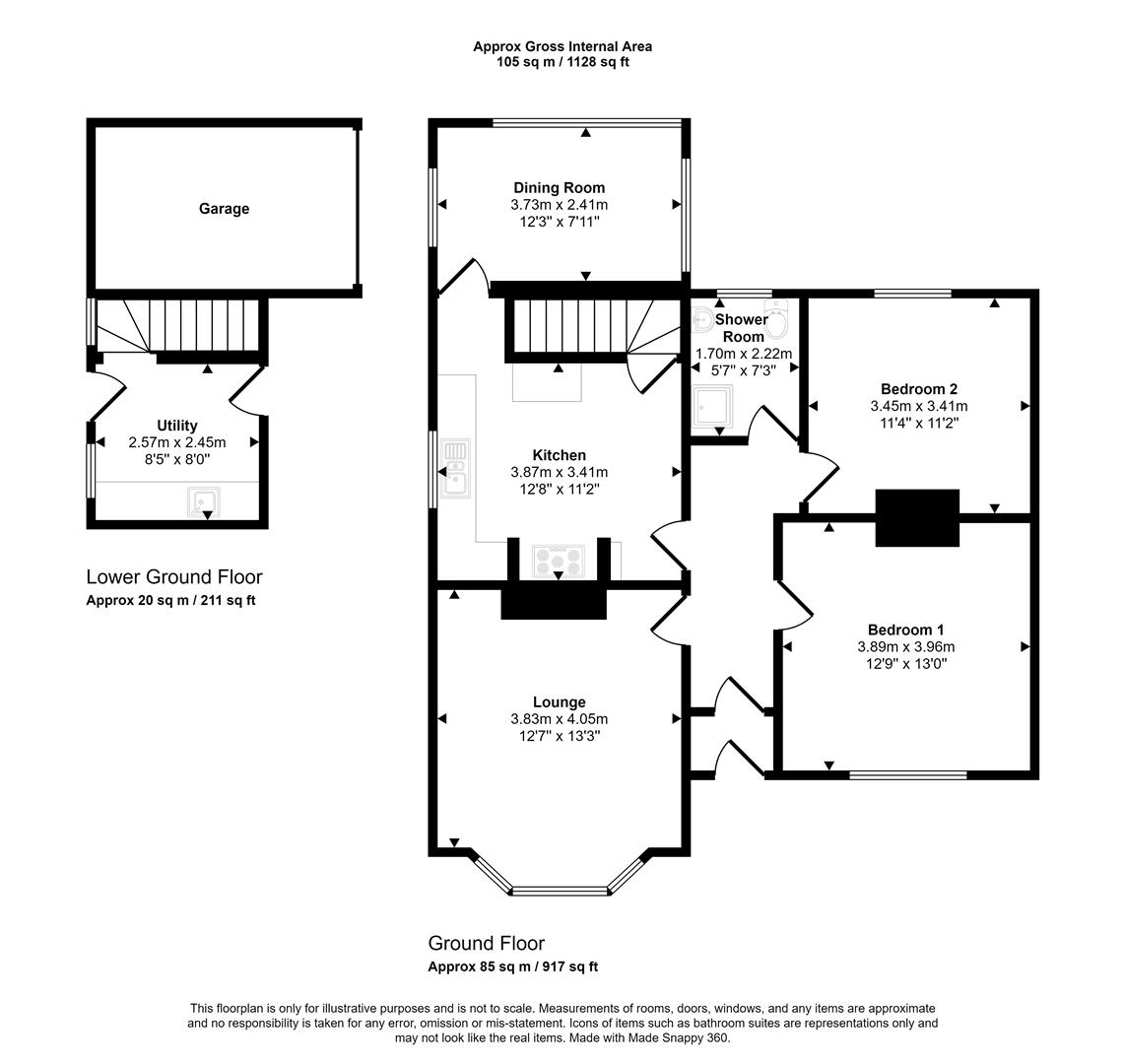 Bonnington Avenue, Lanark ML11, 2 bedroom detached bungalow for sale