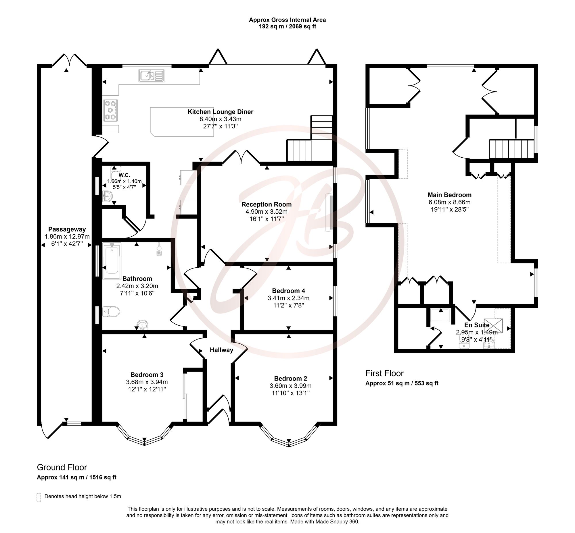 8 Charminster Road, Worcester Park floorplan