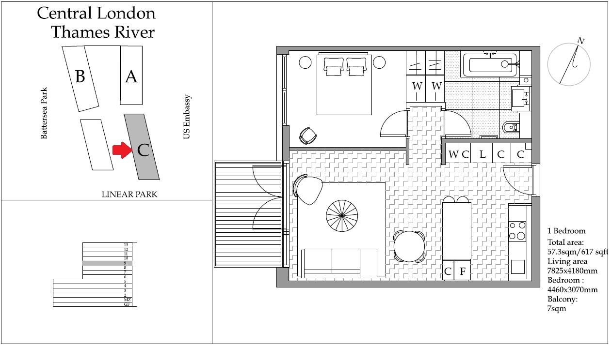 1 Bedrooms Flat to rent in Capital Building, Embassy Gardens, Nine Elms, London SW8