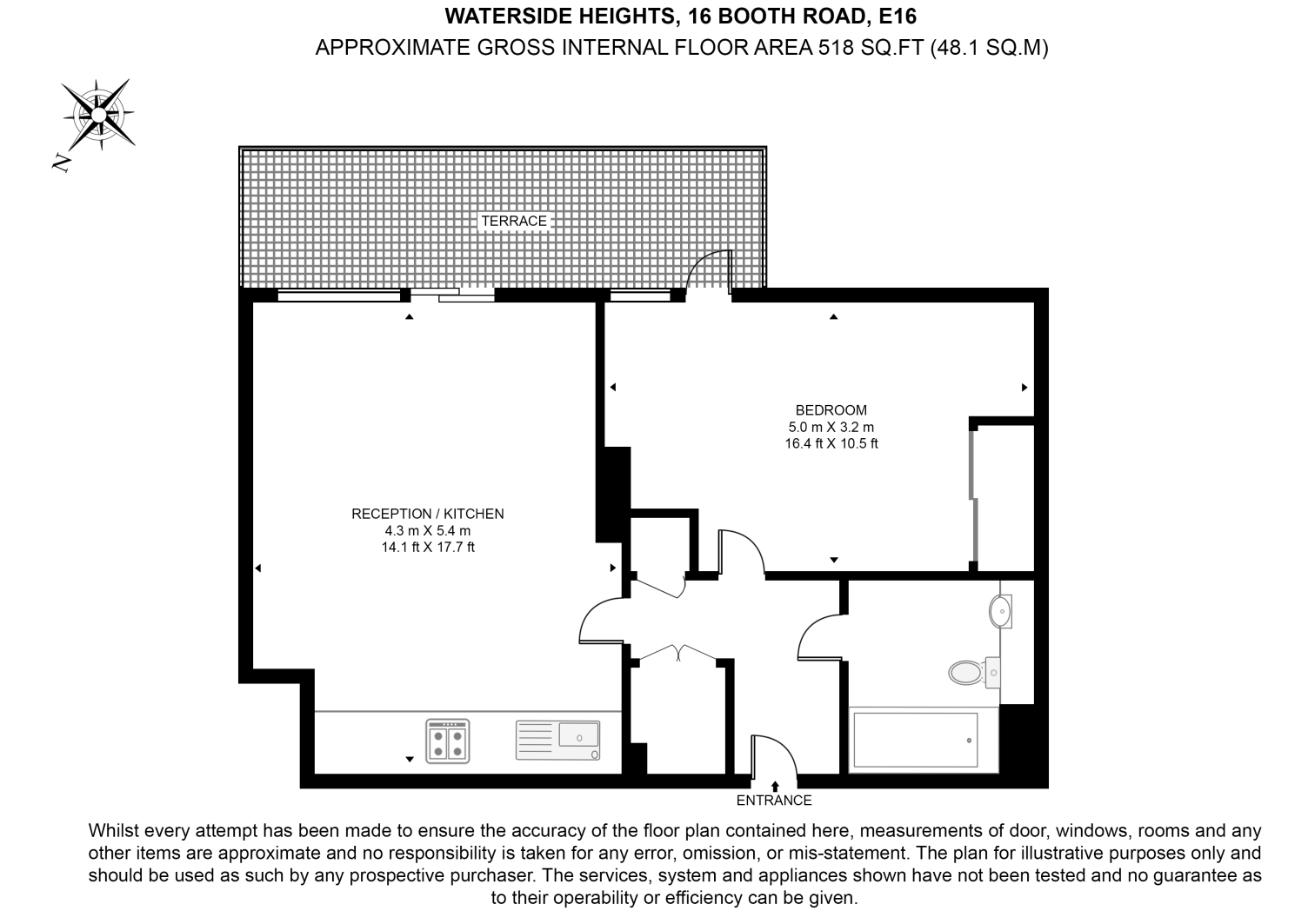 Flat 9,, Waterside Heights, Silvertown floorplan