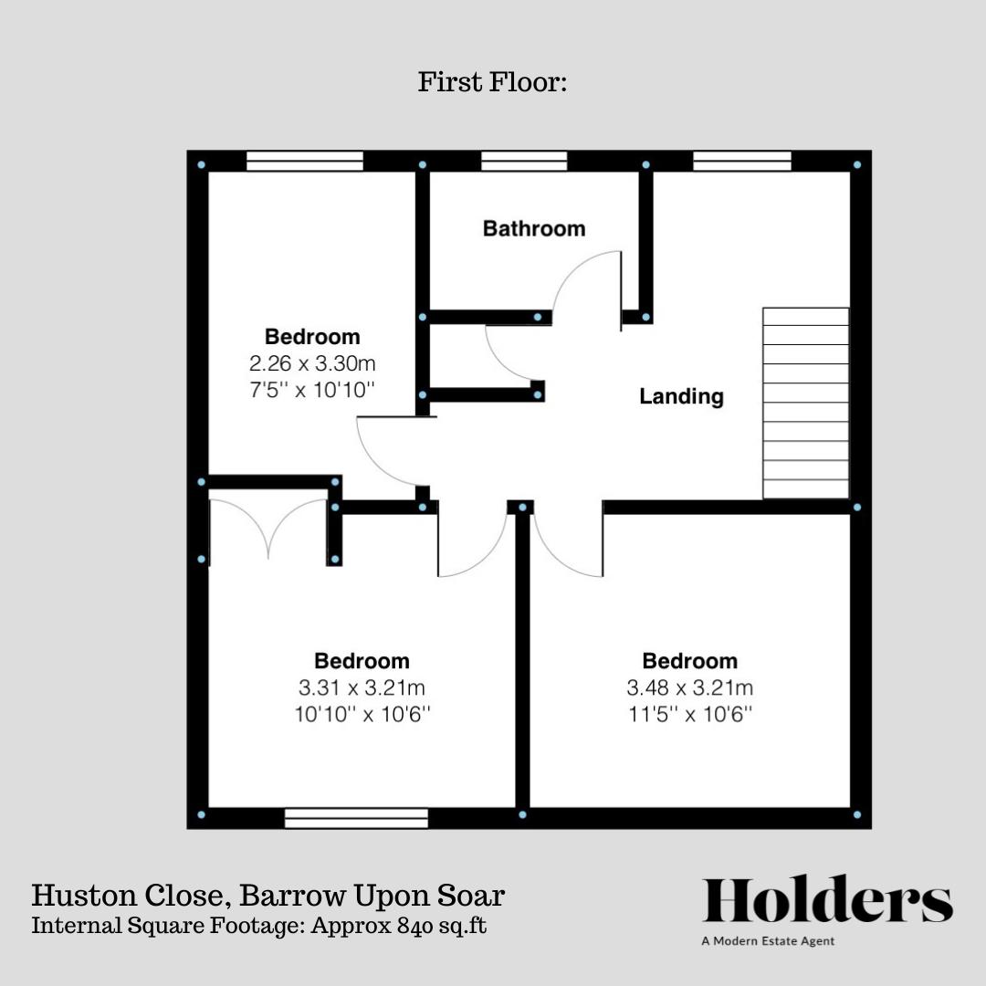 12, Huston Close, Loughborough floorplan