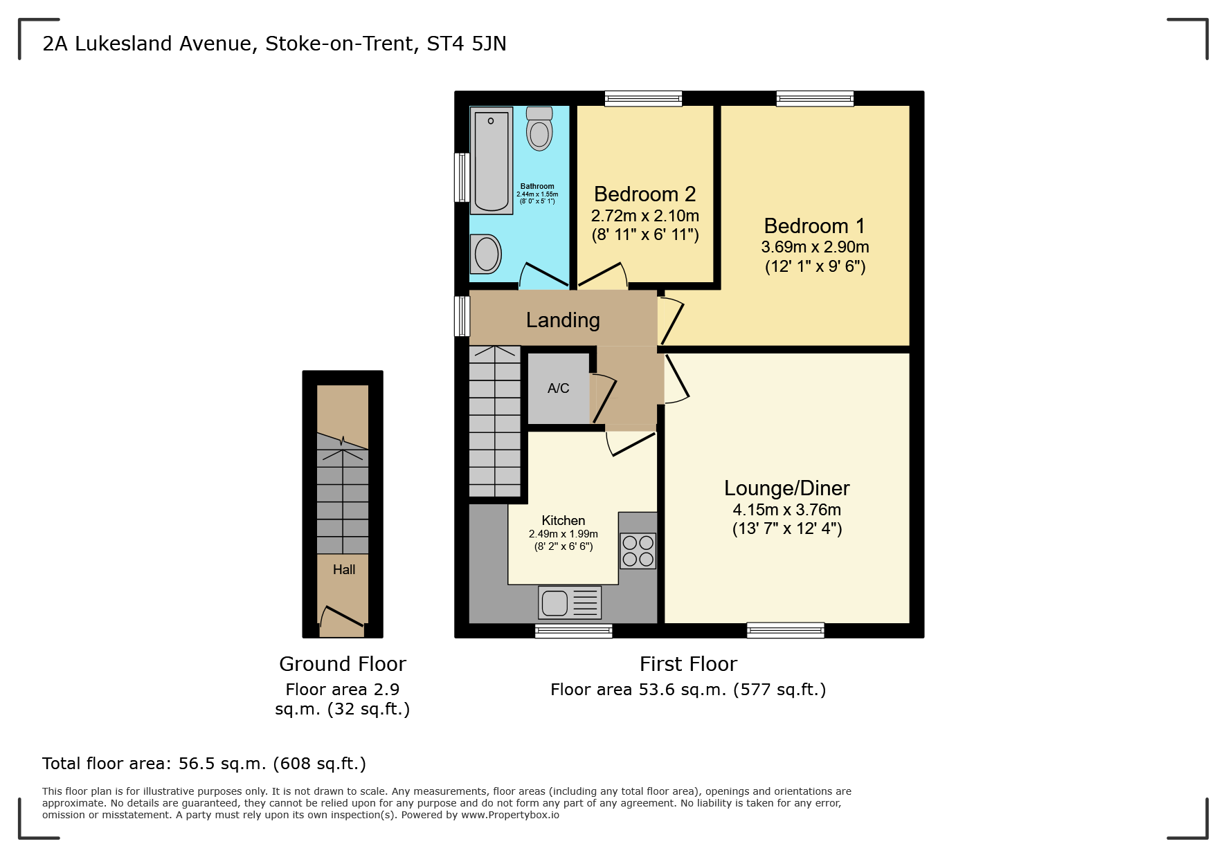 2a, Lukesland Avenue, Staffordshire floorplan