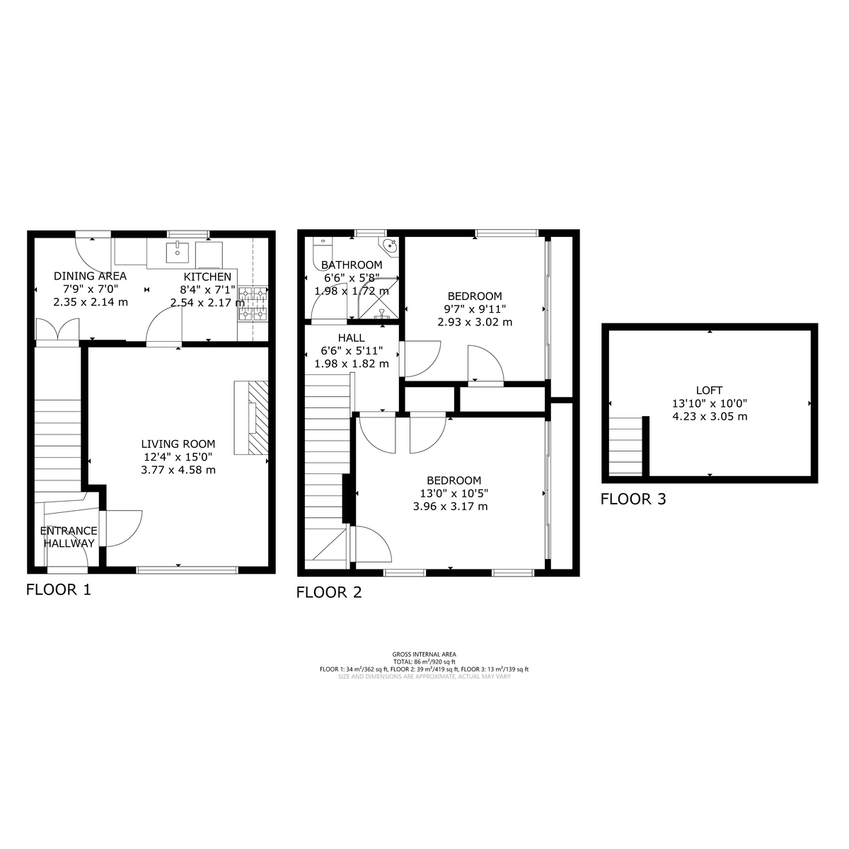 3, Chestnut Grove, Blantyre floorplan