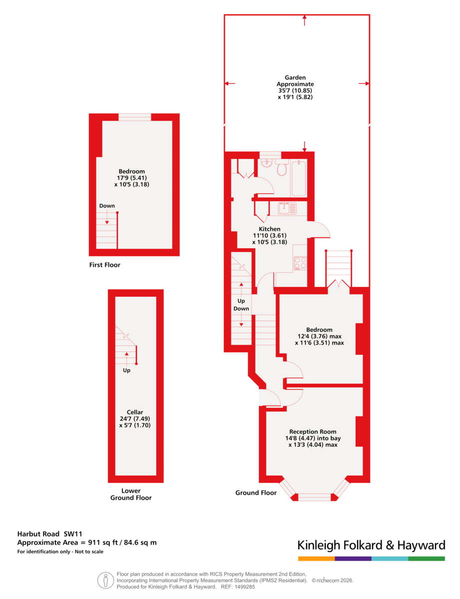 Flat A, 155, Harbut Road, London floorplan