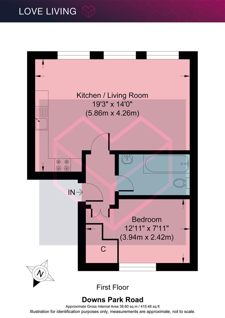 97b, Downs Park Road, London floorplan
