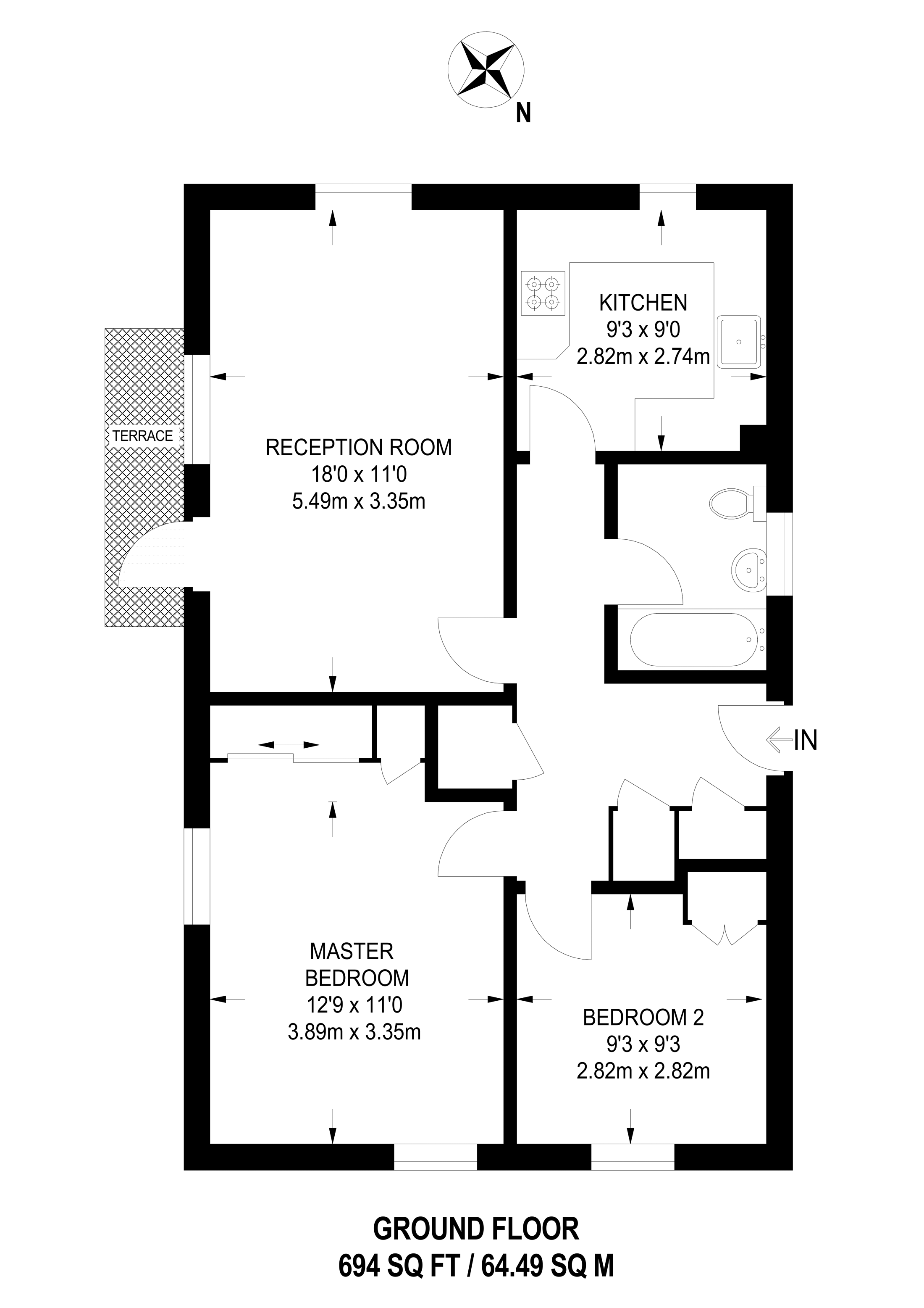 2 Bedrooms Flat to rent in Hilgay, Guildford GU1