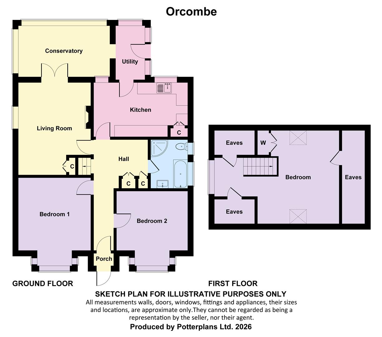 Orcombe, Copse Lane, Freshwater floorplan