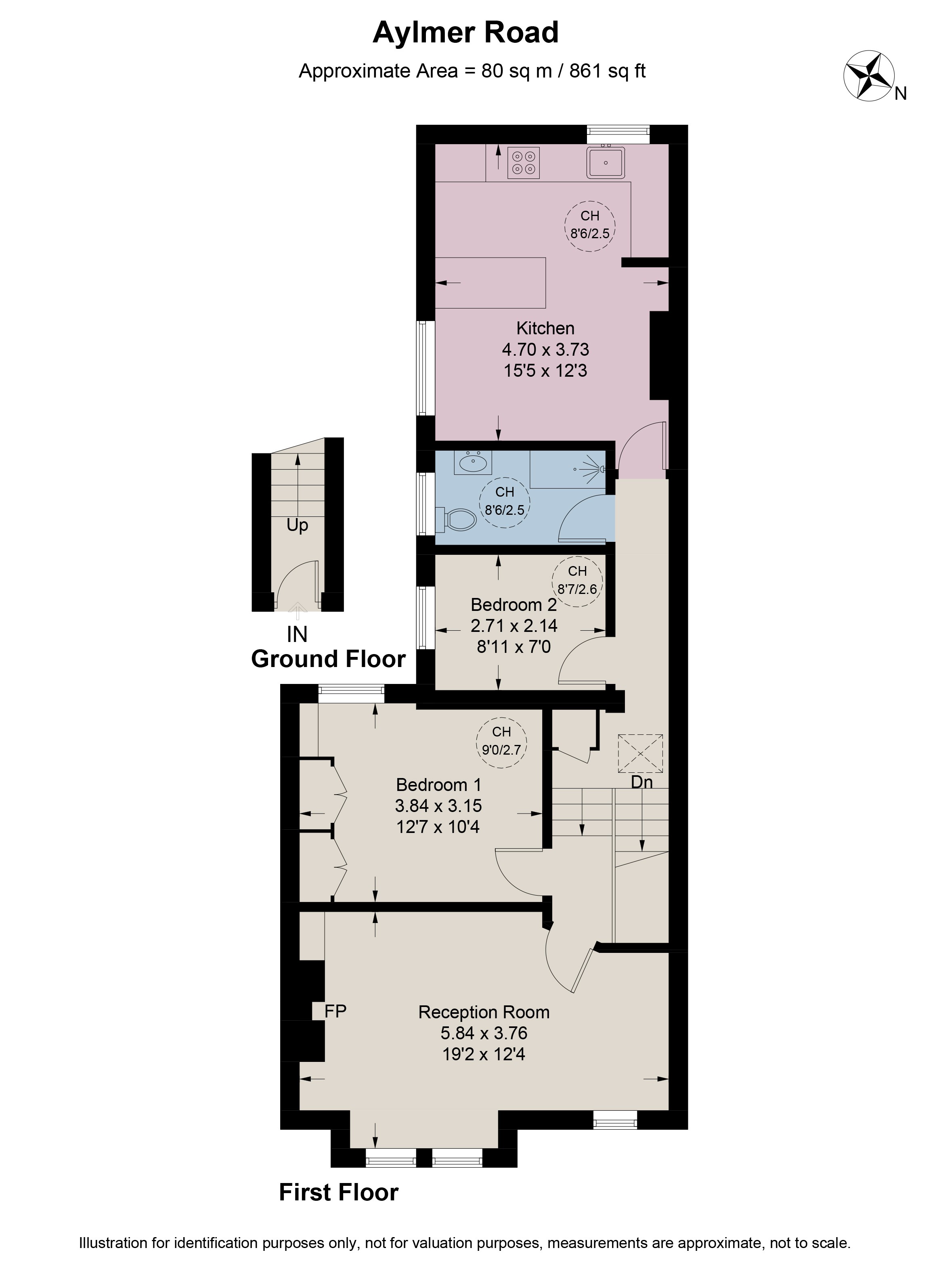 First Floor Flat, 83, Aylmer Road, London floorplan