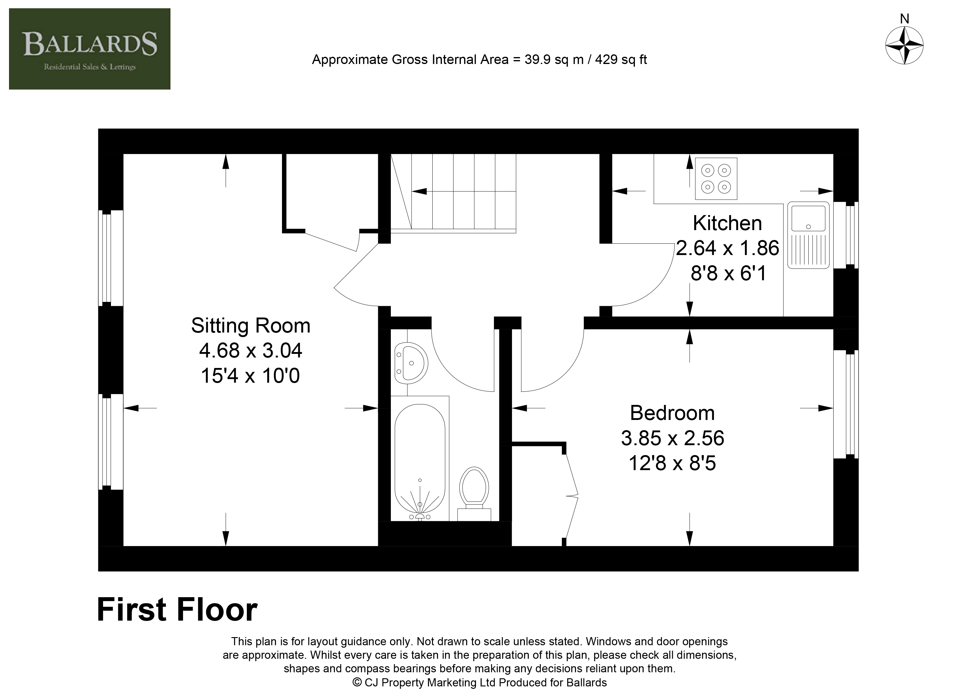 12 Chiltern Manor Flats,, Backsideans, Reading floorplan