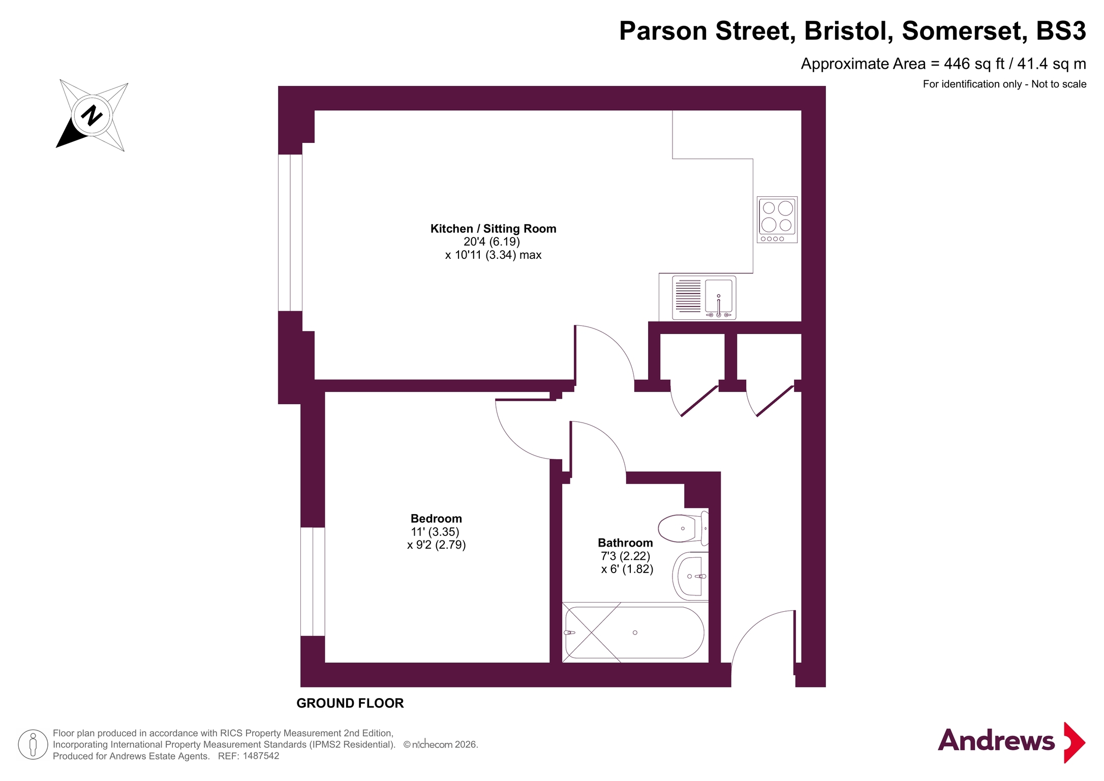 Flat 14 Space Apartments, 91, Parson Street, Somerset floorplan
