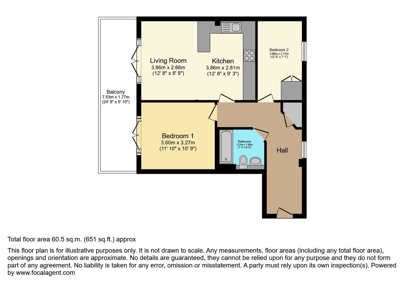 Apartment 66, 10, Arthur Place, Birmingham floorplan