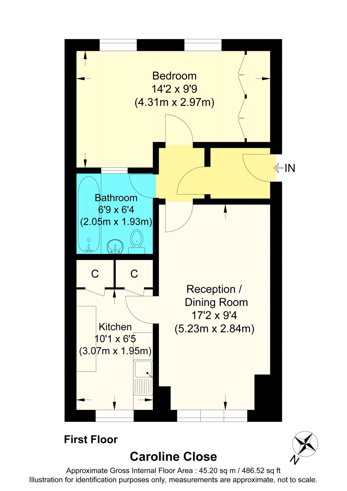 15, Caroline Close, London floorplan