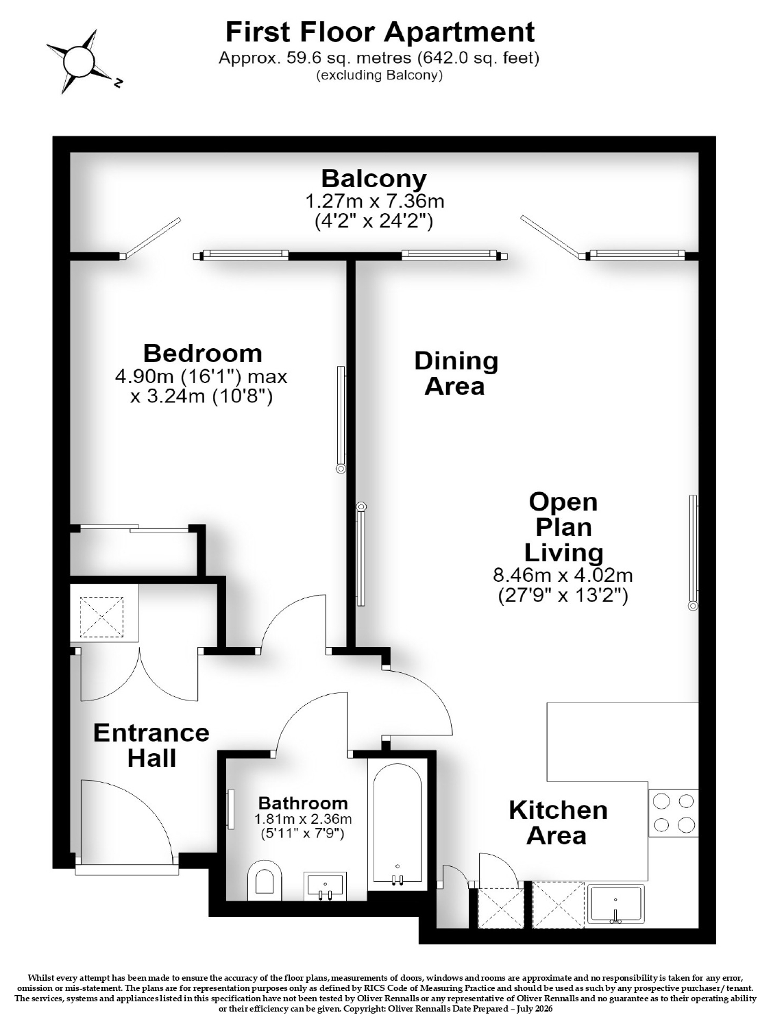 Maclaren House - 1 Bedroom, 7 Warwick Lane, London floorplan