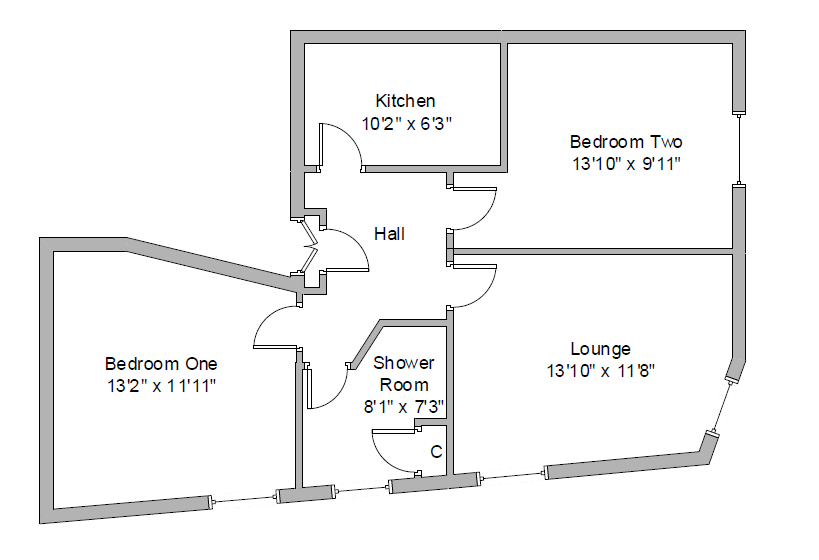 2, Dowanhill Street, Flat 2/1, Dowanhill floorplan