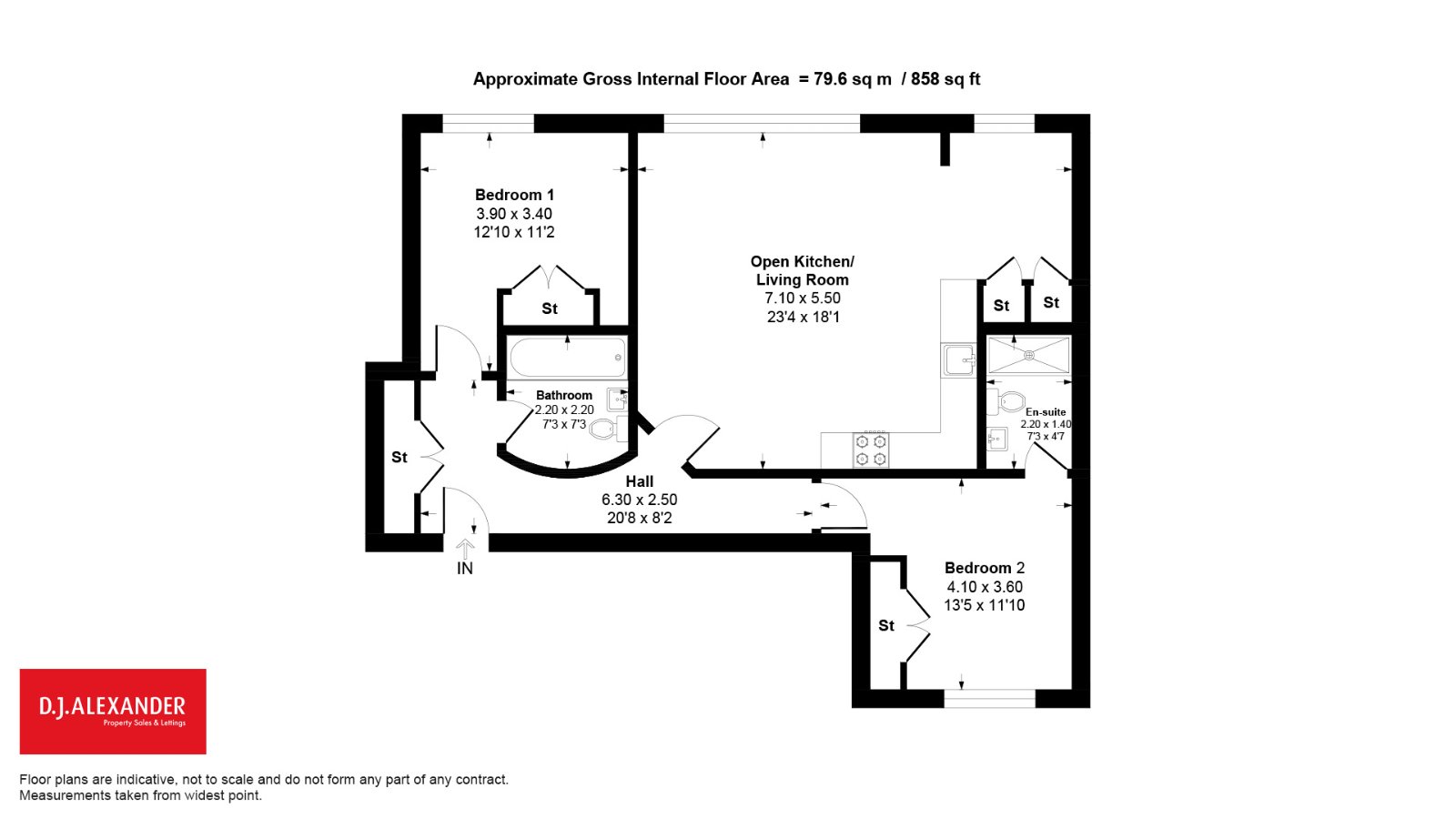 Flat 2.1, 100, Holm Street, Glasgow City floorplan
