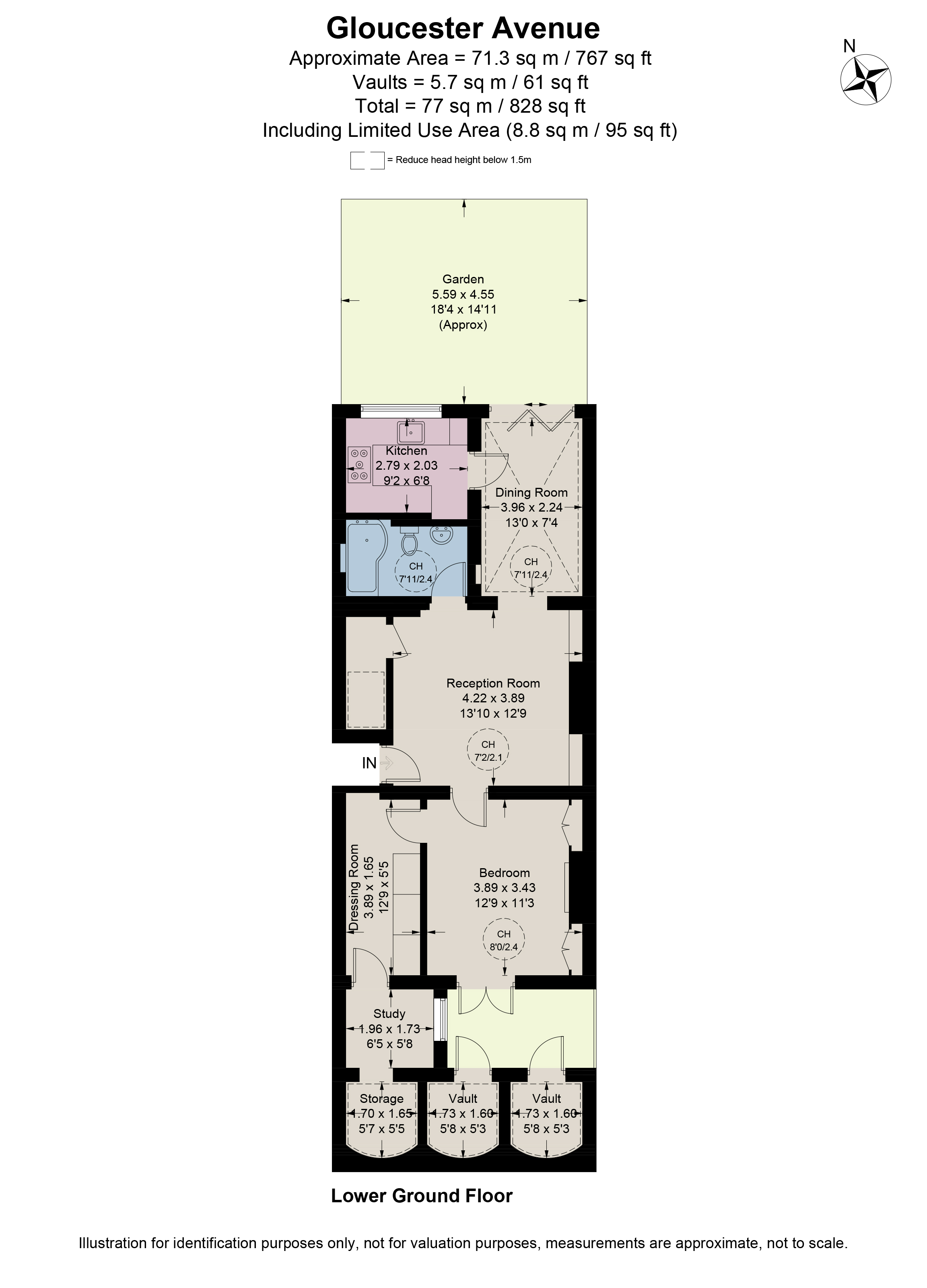 Flat 1, 70-72, Gloucester Avenue, London floorplan