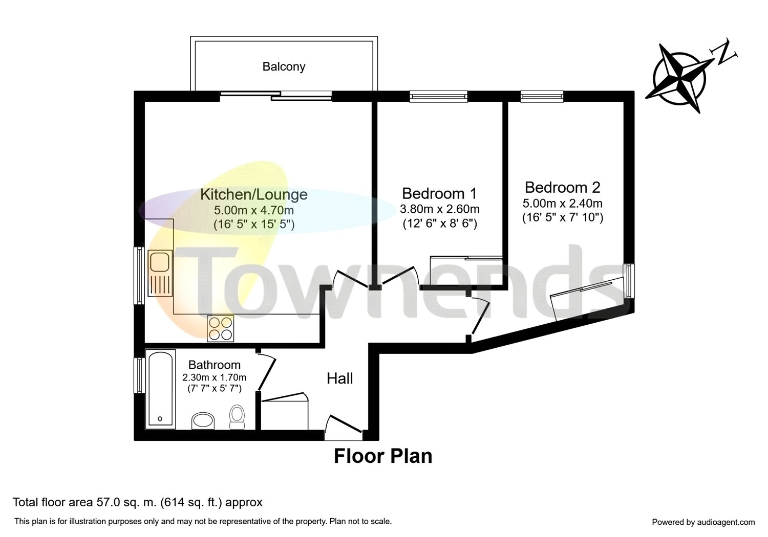 2 Bedrooms Flat for sale in Ashton Court, 94 Chatsworth Road, Croydon CR0