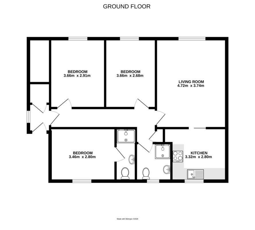 31, Grange Road, Fort William floorplan