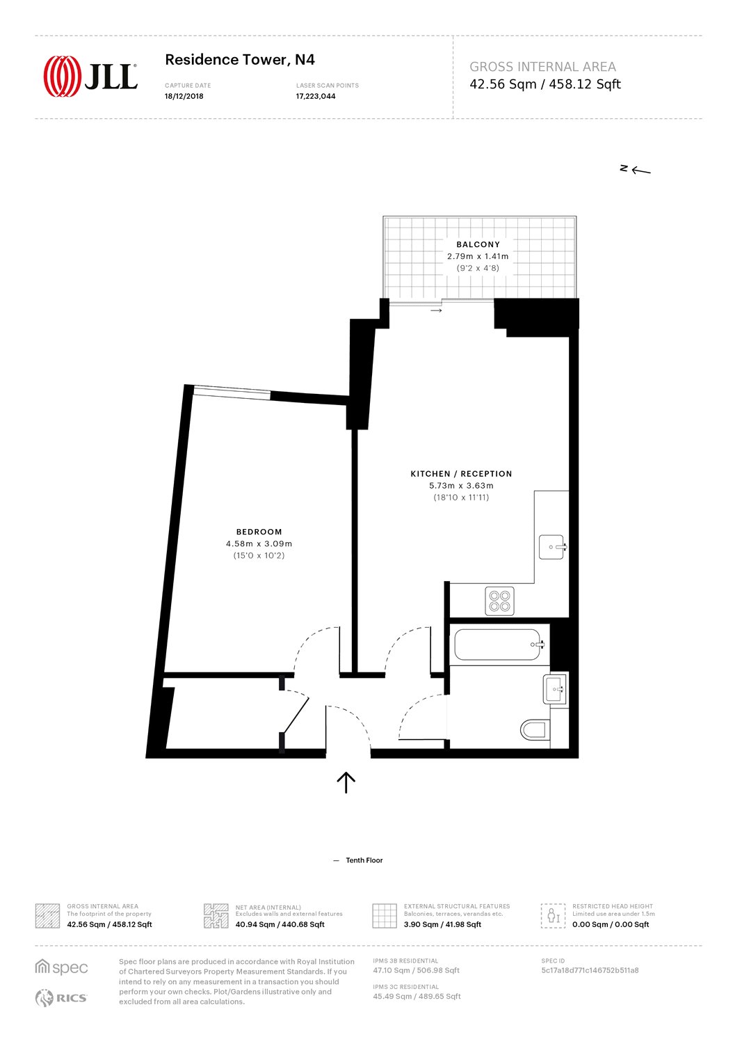 1 Bedrooms Flat to rent in Residence Tower, Woodberry Grove, London N4