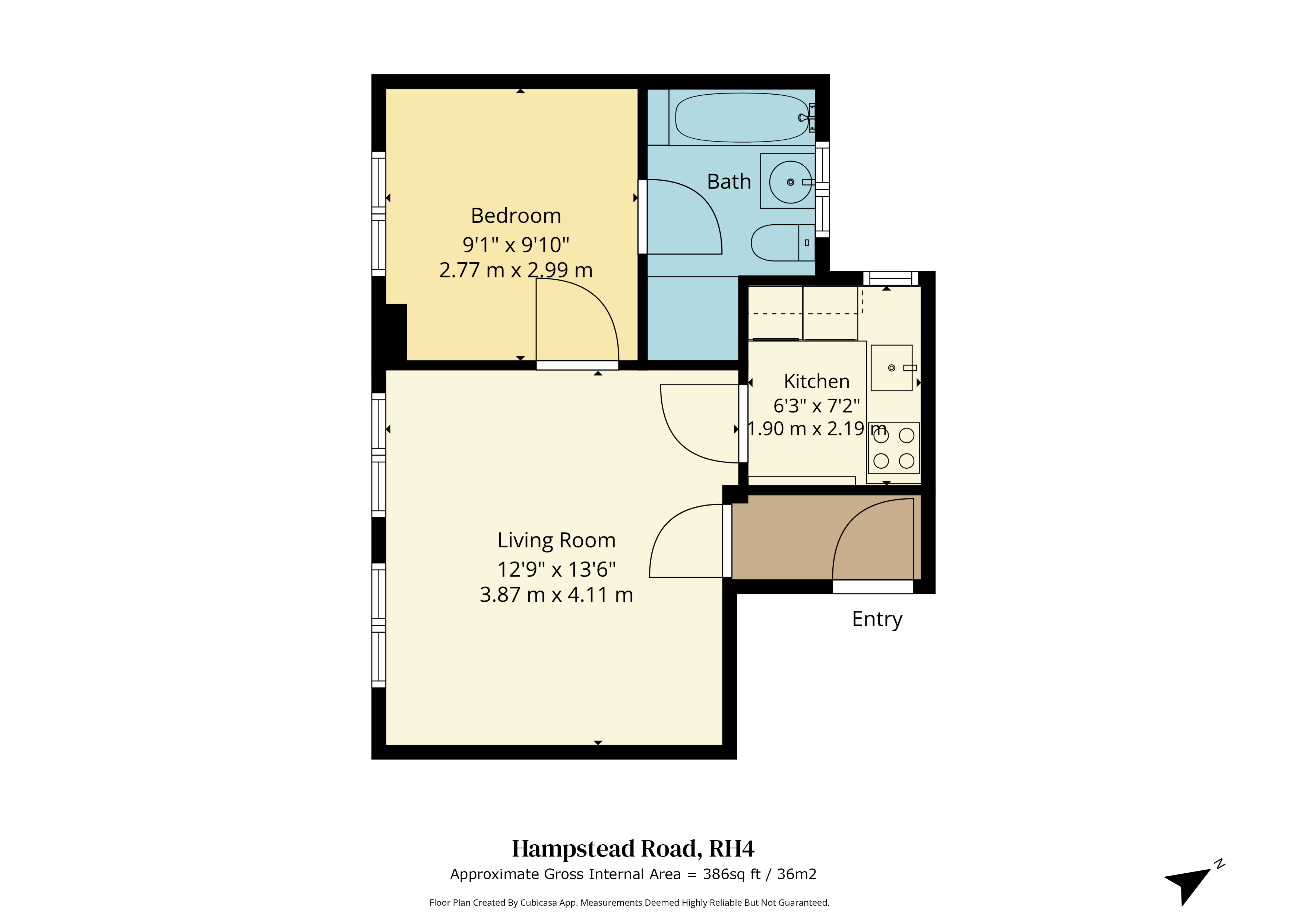 Flat 4, 5, Hampstead Road, Dorking floorplan