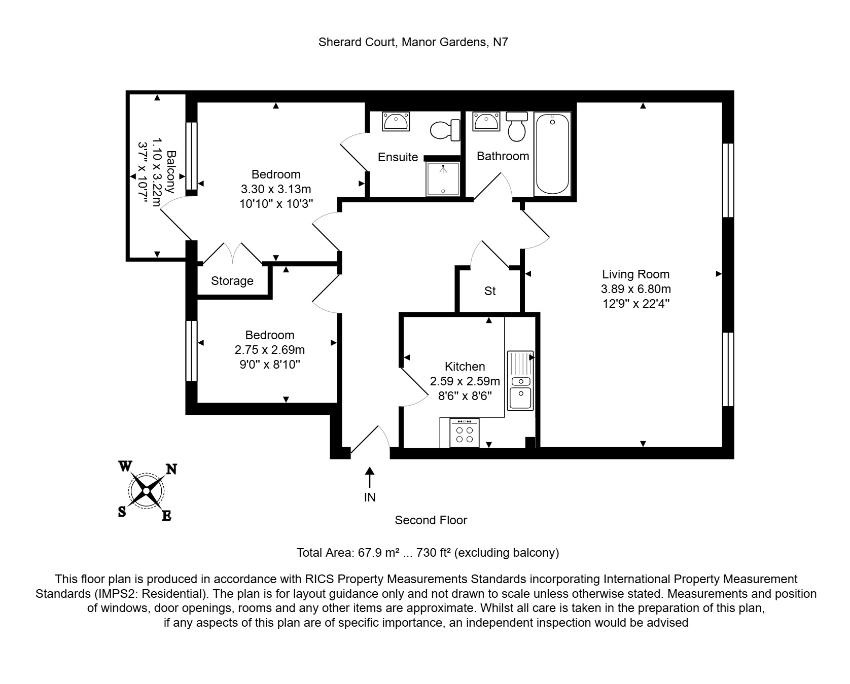 Flat 69 Sherard Court, 3, Manor Gardens, Holloway floorplan