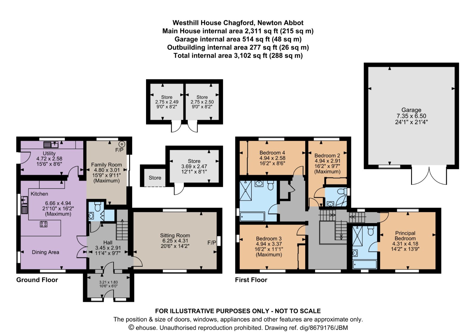 Westhill House,, Chagford, Devon floorplan