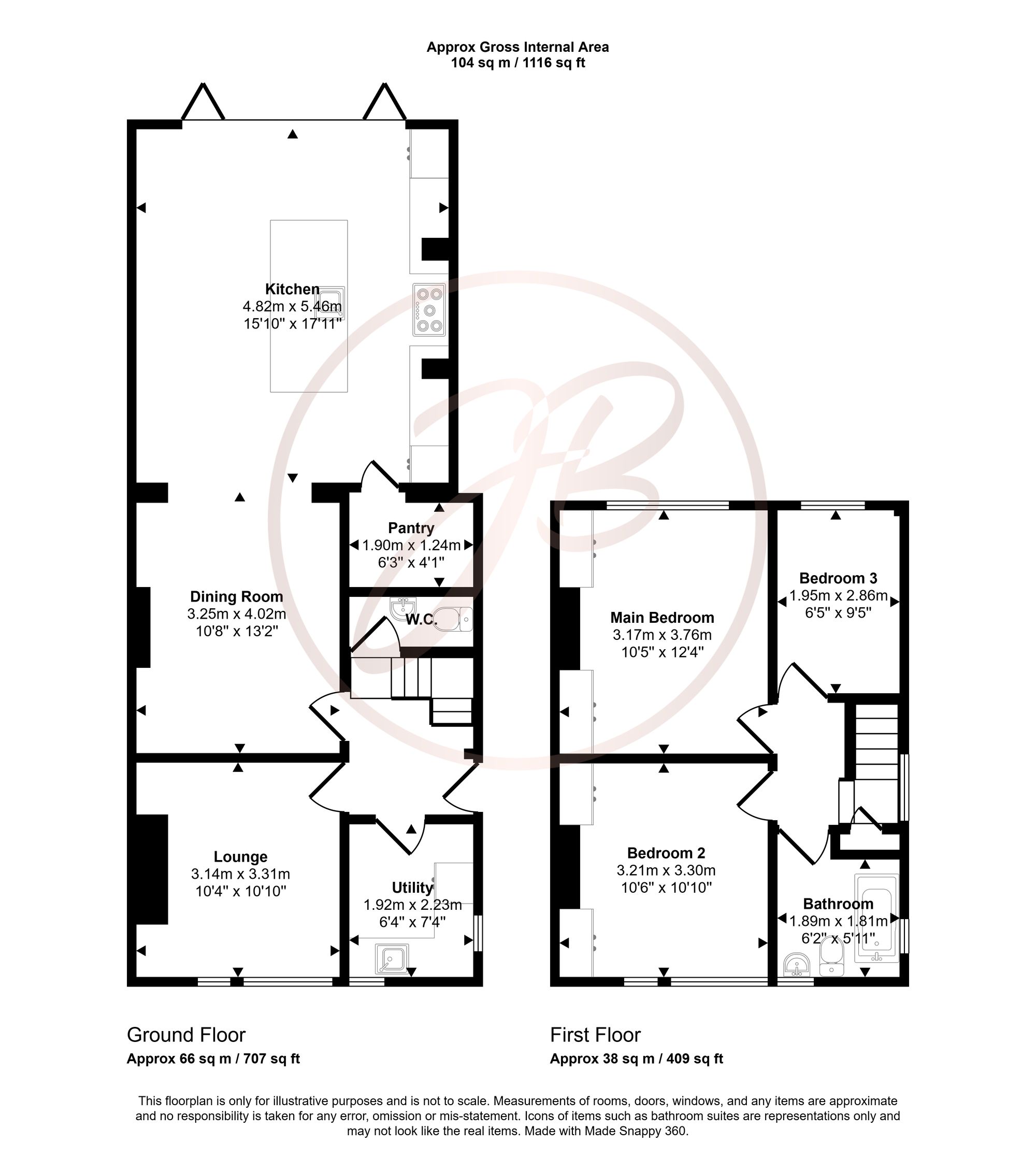 4 Vale Road, Worcester Park floorplan