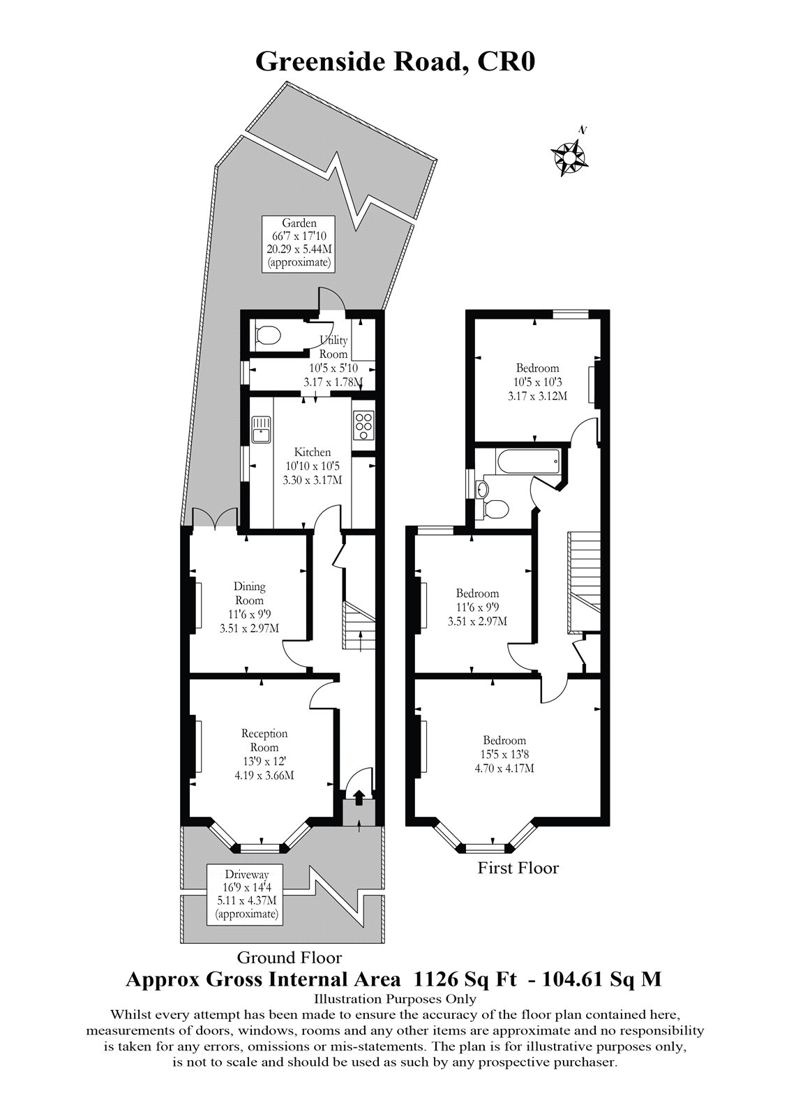 3 Bedrooms Terraced house for sale in Greenside Road, Croydon CR0