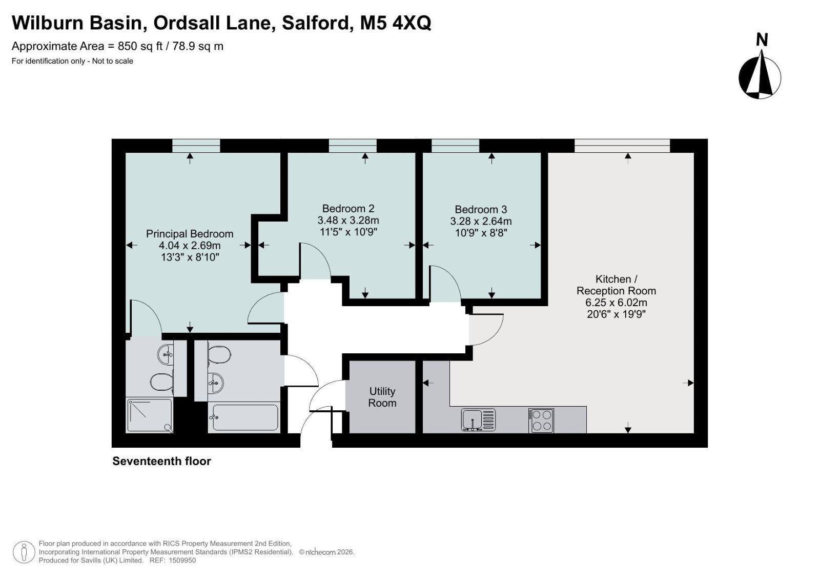 A 17.01, Block A,, Wilburn Basin, Salford floorplan