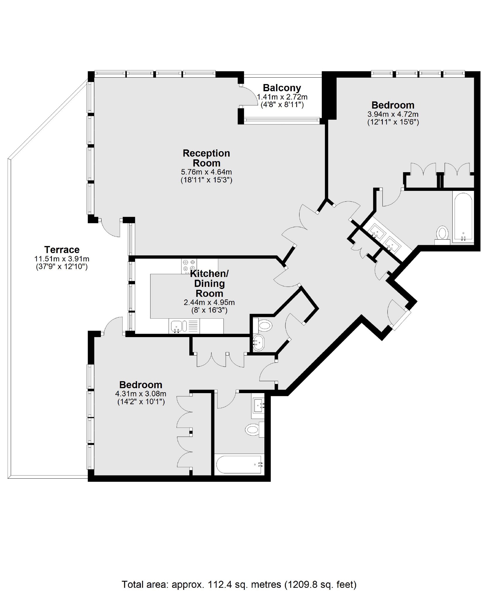 2, The Quadrangle, London floorplan