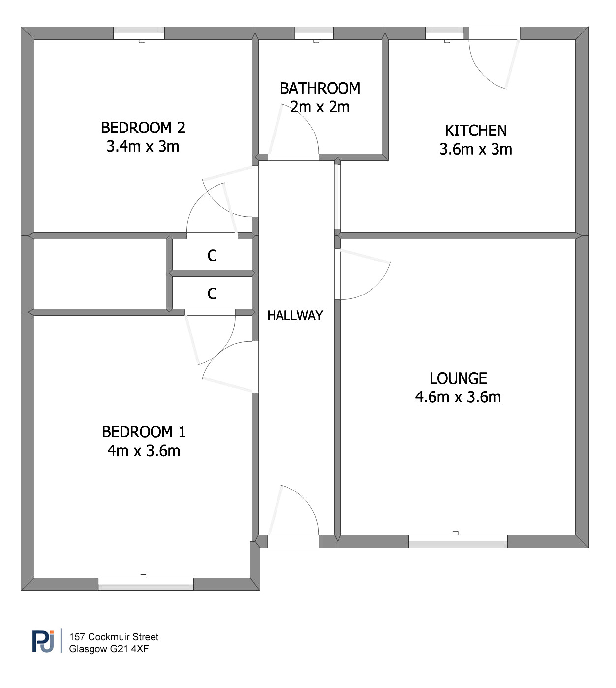 157 Cockmuir Street, Glasgow floorplan